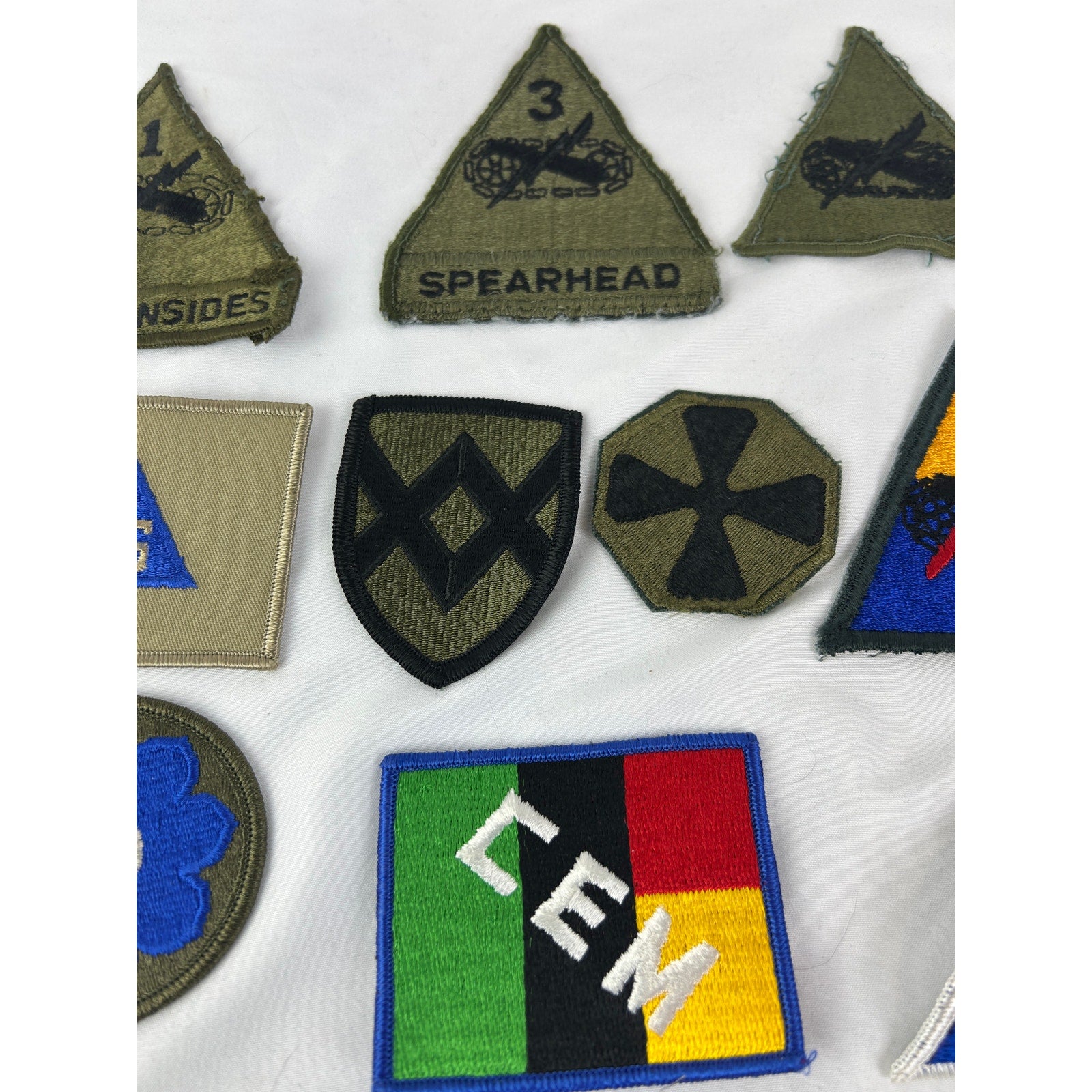 US Army Patch Lot Old Ironsides Spearhead Korea CEM US Army Tapes