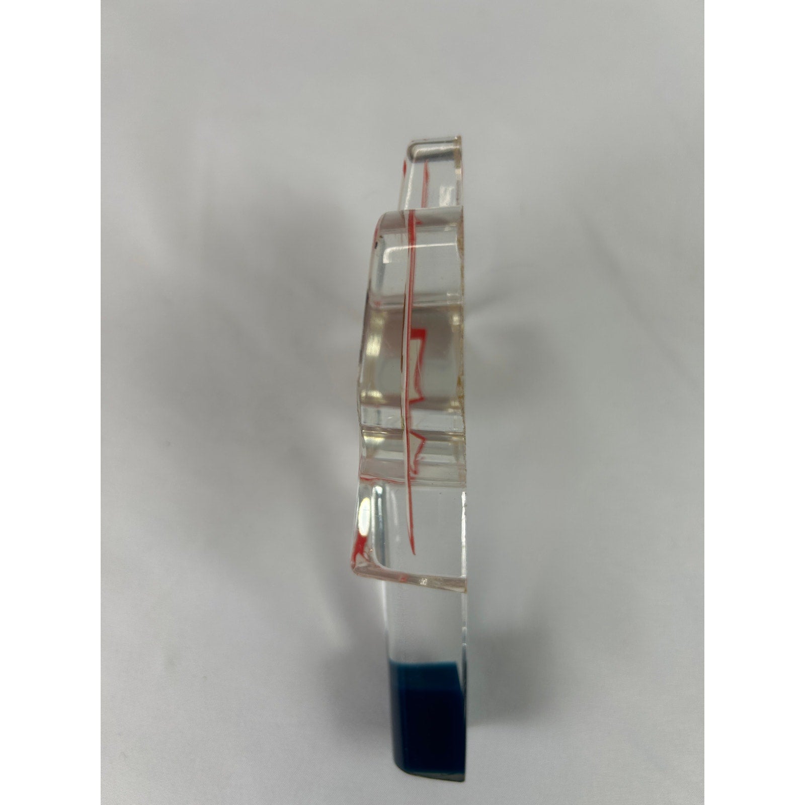 Miller Lite Texas Shaped Beer Tap Handle Clear Lucite Acrylic Breweriana 6in