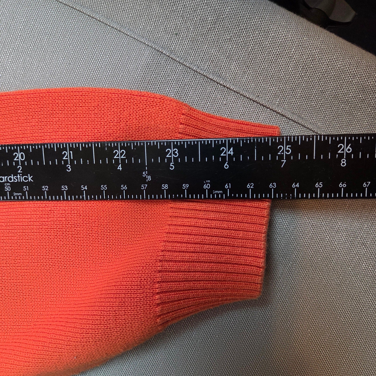 Vintage Chaps Ralph Lauren XXL Orange Navy Stripe Cotton Sweater Macau
