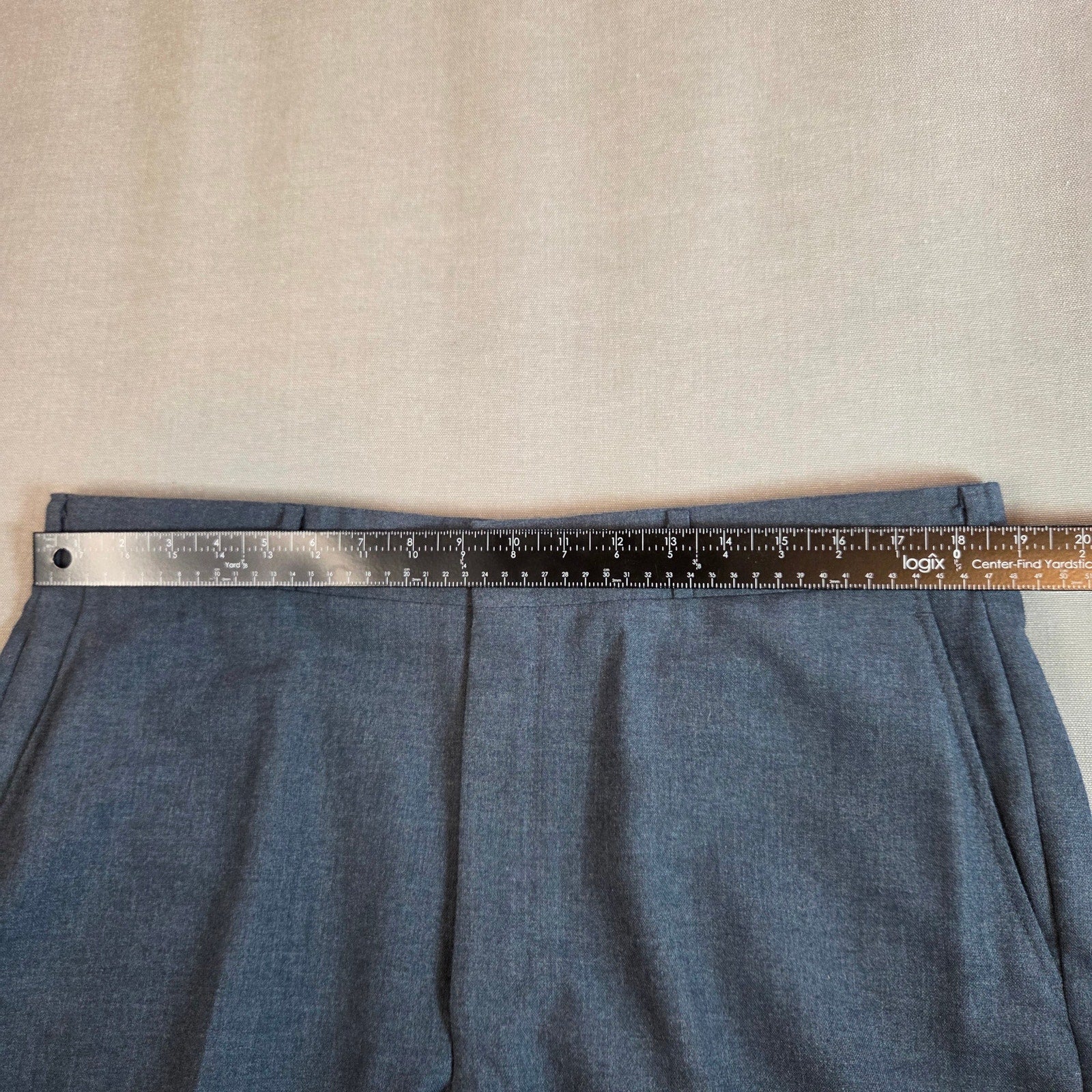 Vintage USA Made Pleated Dress Pants Gray Slacks 38x27 Classic Fit
