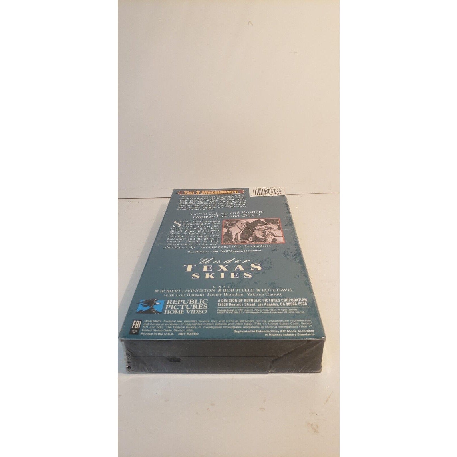 Three Mesquiteers, The - Under Texas Skies (VHS, 1992) New Sealed