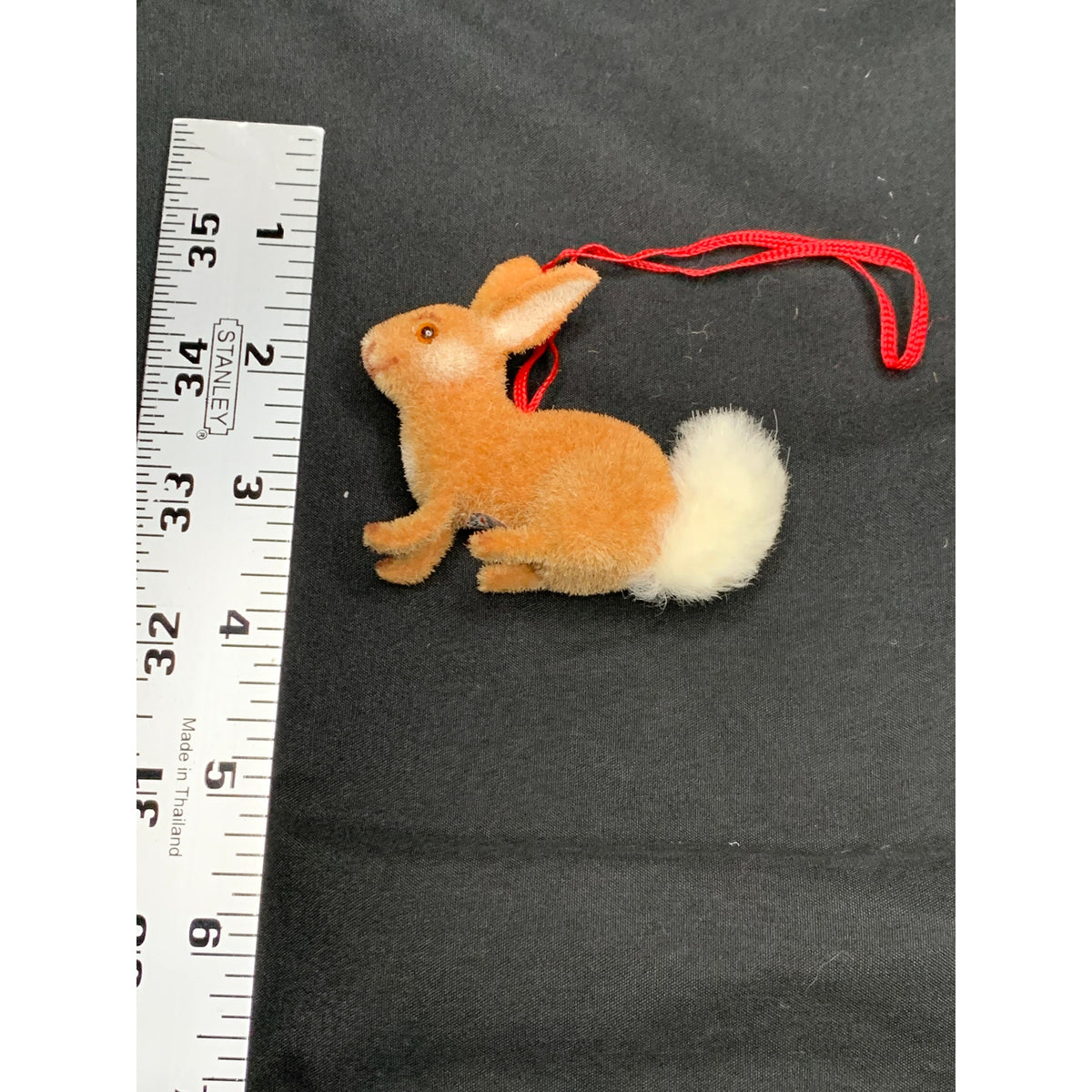 Vintage Wagner Kunstlerschutz Flocked Rabbit Bunny West Germany Ornament