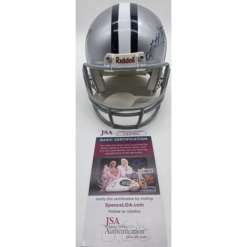 Dallas Cowboys Mini Helmet Troy Aikman Autographed w/ JSA COA