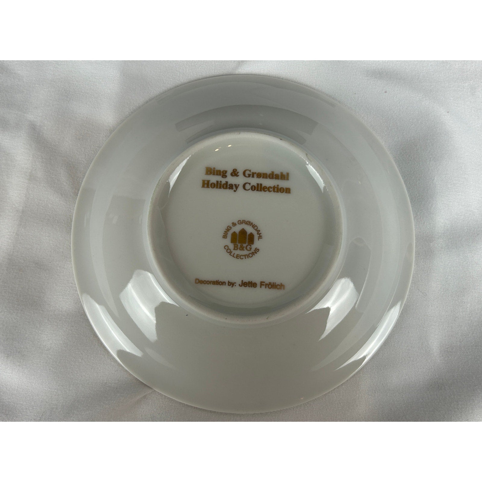 Bing Grondahl 1998 Holiday Cup Saucer Tea Plate Set Jette Frolich Boxed