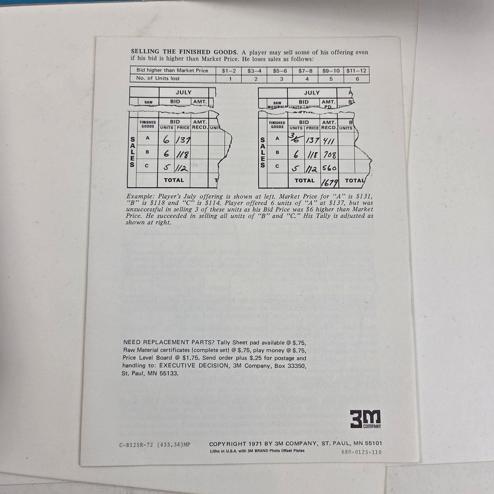 1971 3M Executive Decision Bookshelf Game Complete Sid Sackson Business Mgmt