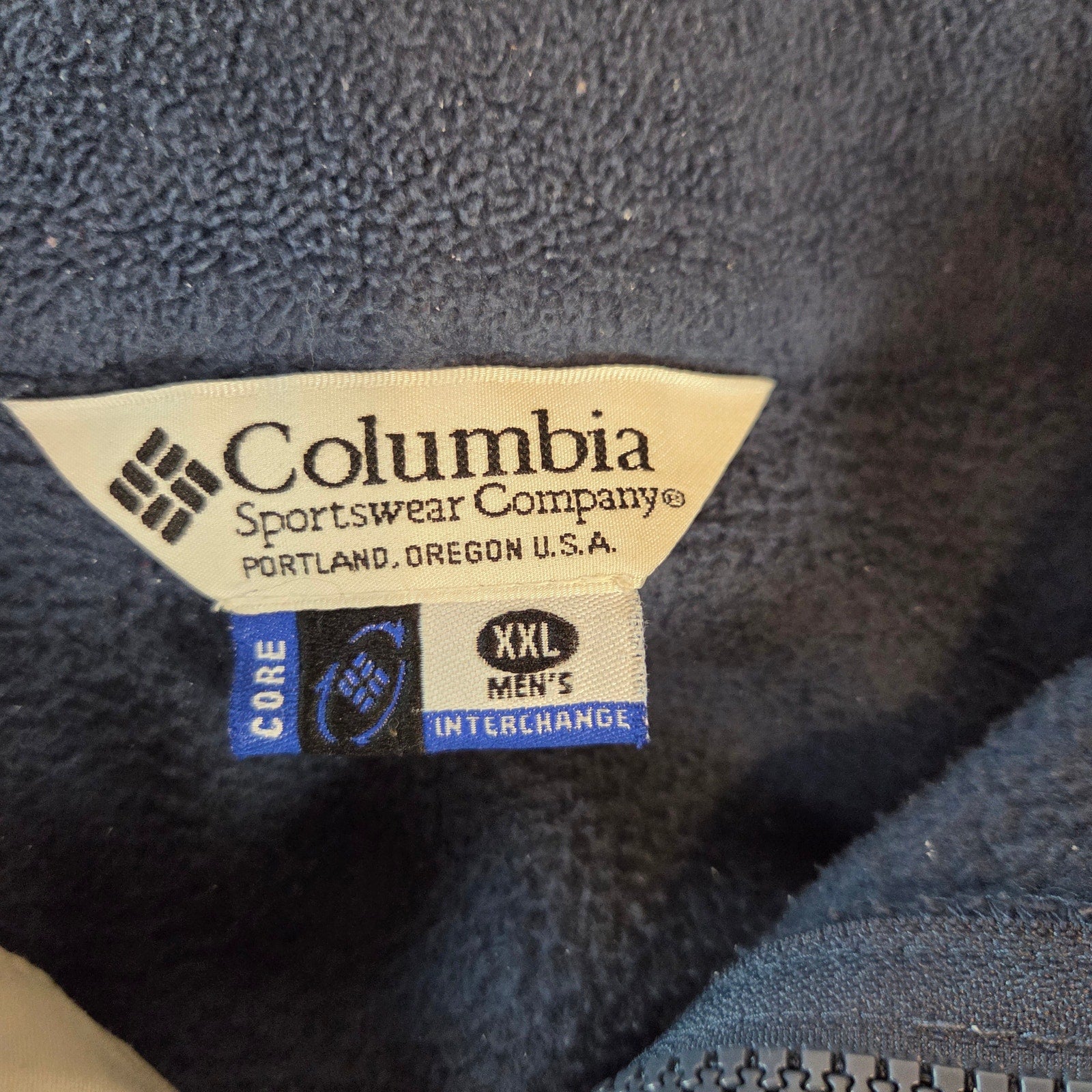 Columbia Core Interchange 3-in-1 Jacket SM 7198/7199 Men’s XXL Fleece Liner