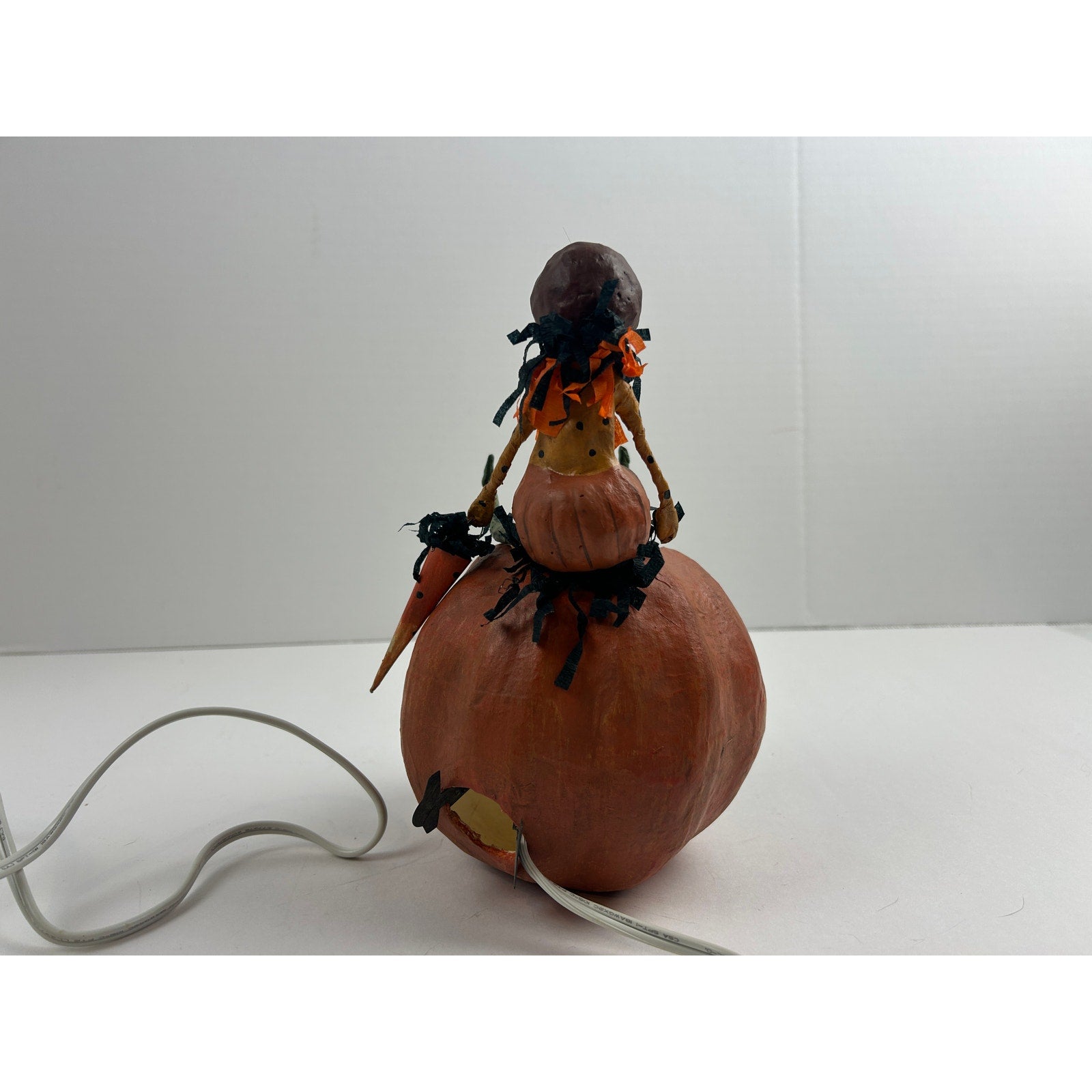 Bethany Lowe Halloween Light Jack-o-Lantern with Elfin Figure Virginia Betoine