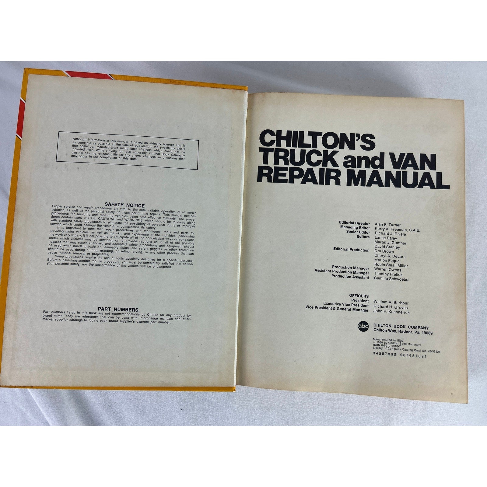 1980 Chilton Truck & Van Repair Manual 1973-1980 Pickups Vans RVs Hardcover