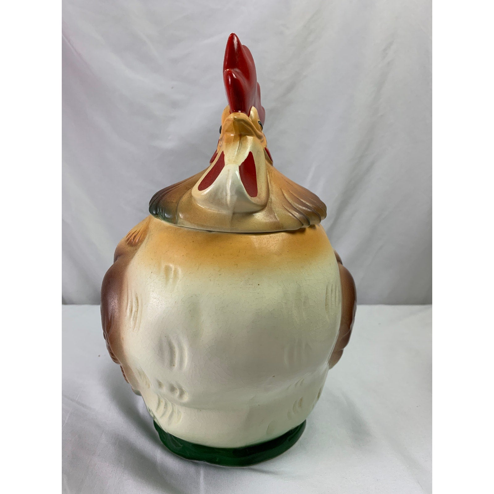 Vintage Sierra Vista California Rooster Cookie Jar 1950s Ceramic Chicken Farmhouse