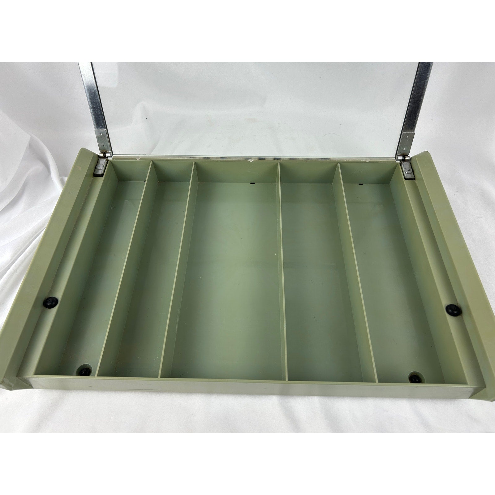 Vintage Gillette Safety Razor Countertop Store Display Case 1956 Glass Lid