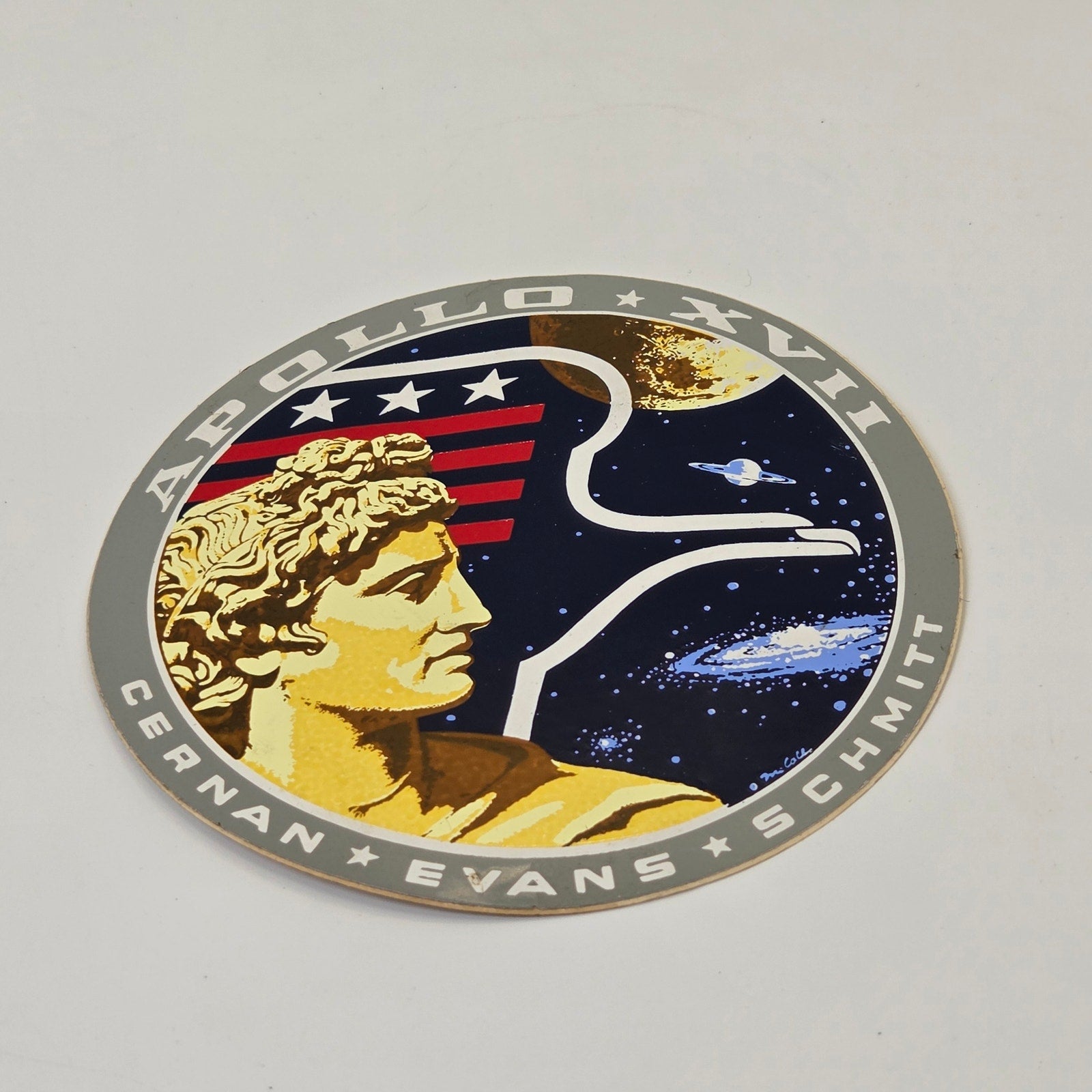 NASA Apollo 17 Vintage Mission Decal Sticker Cernan Evans Schmitt 1970s Space