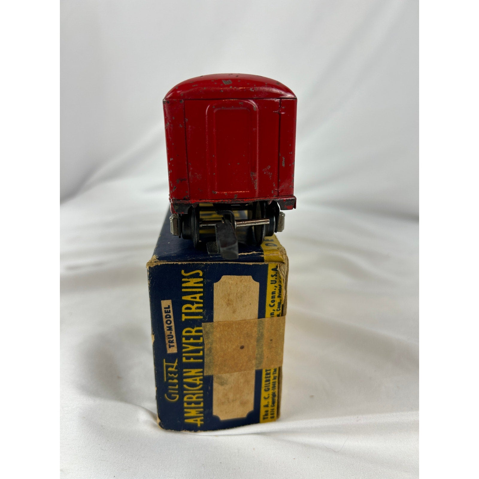 American Flyer 495 Red Passenger Car Prewar 3/16 O Gauge w Box