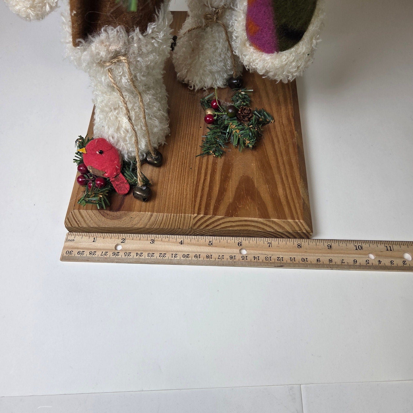 Folk Art Unbranded Santa Claus Christmas Statue 20″ on Wood Base