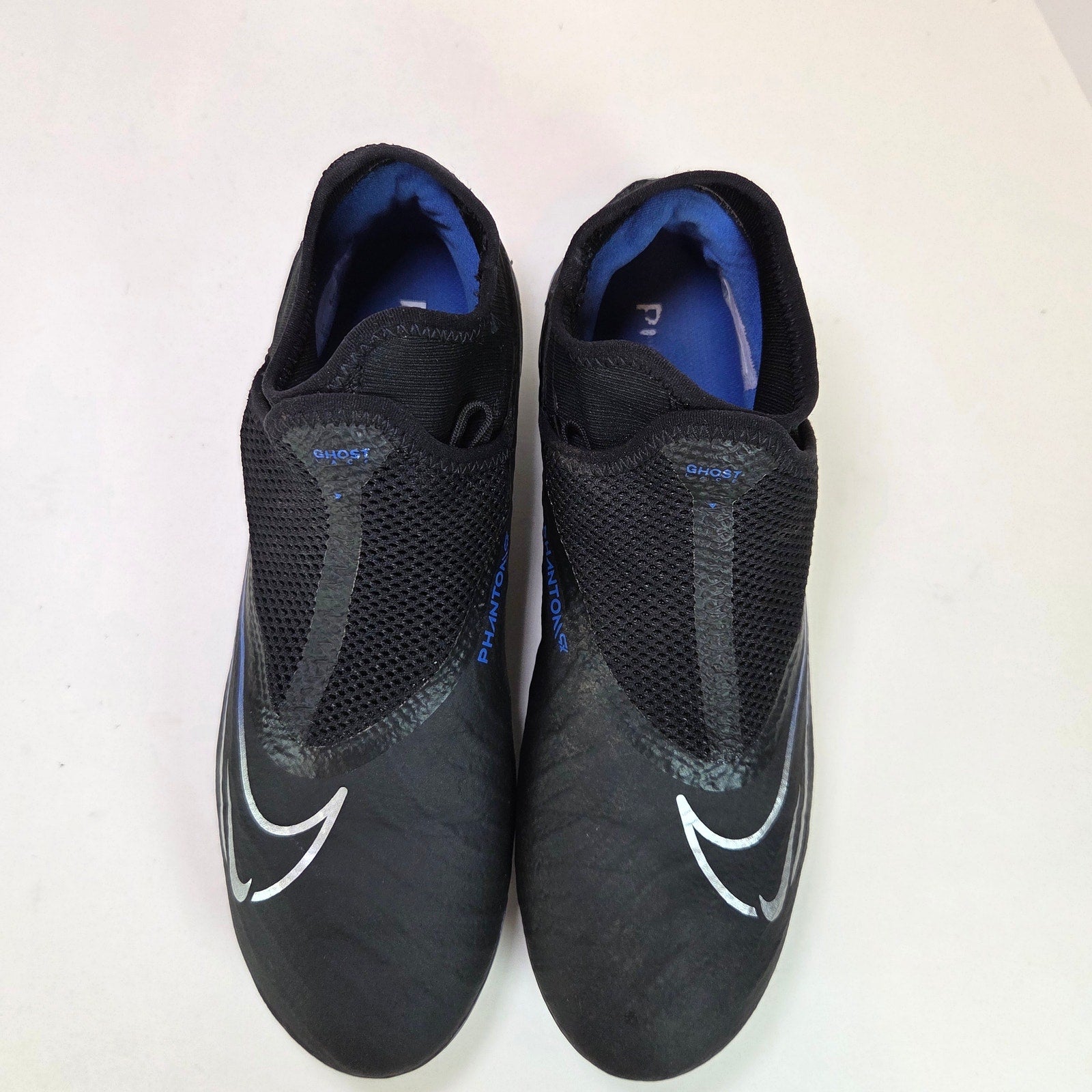 Nike Phantom GX Academy DF FG/MG Soccer Cleats Youth 6.5 Black Blue