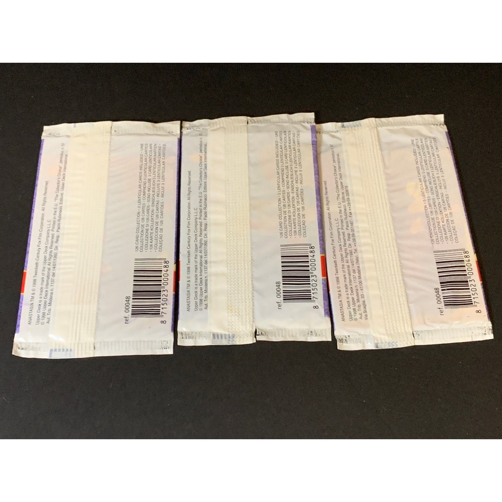 1998 Upper Deck Anastasia Sealed Trading Card Packs Lot of 3 Packs