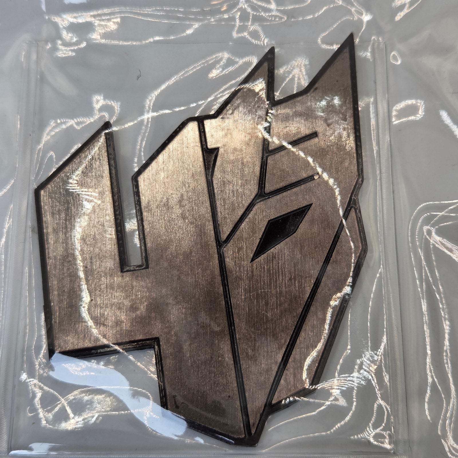 Transformers 4 AOE Metal Logo Magnet Promotional Emblem 2014 Decepticon Auto