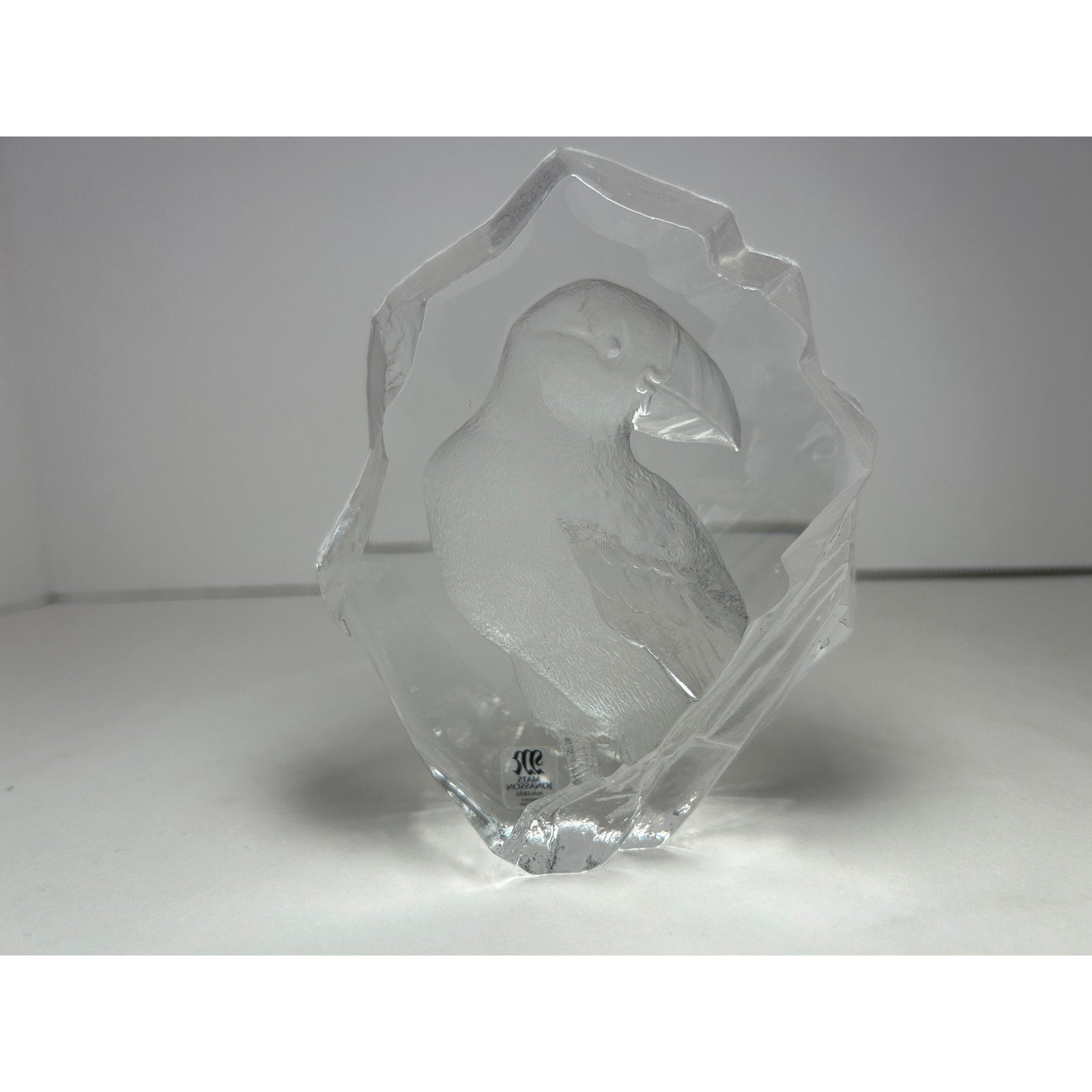 Mats Jonasson Maleras Full Lead Crystal Puffin Bird 3910 Signed Wildlife Art