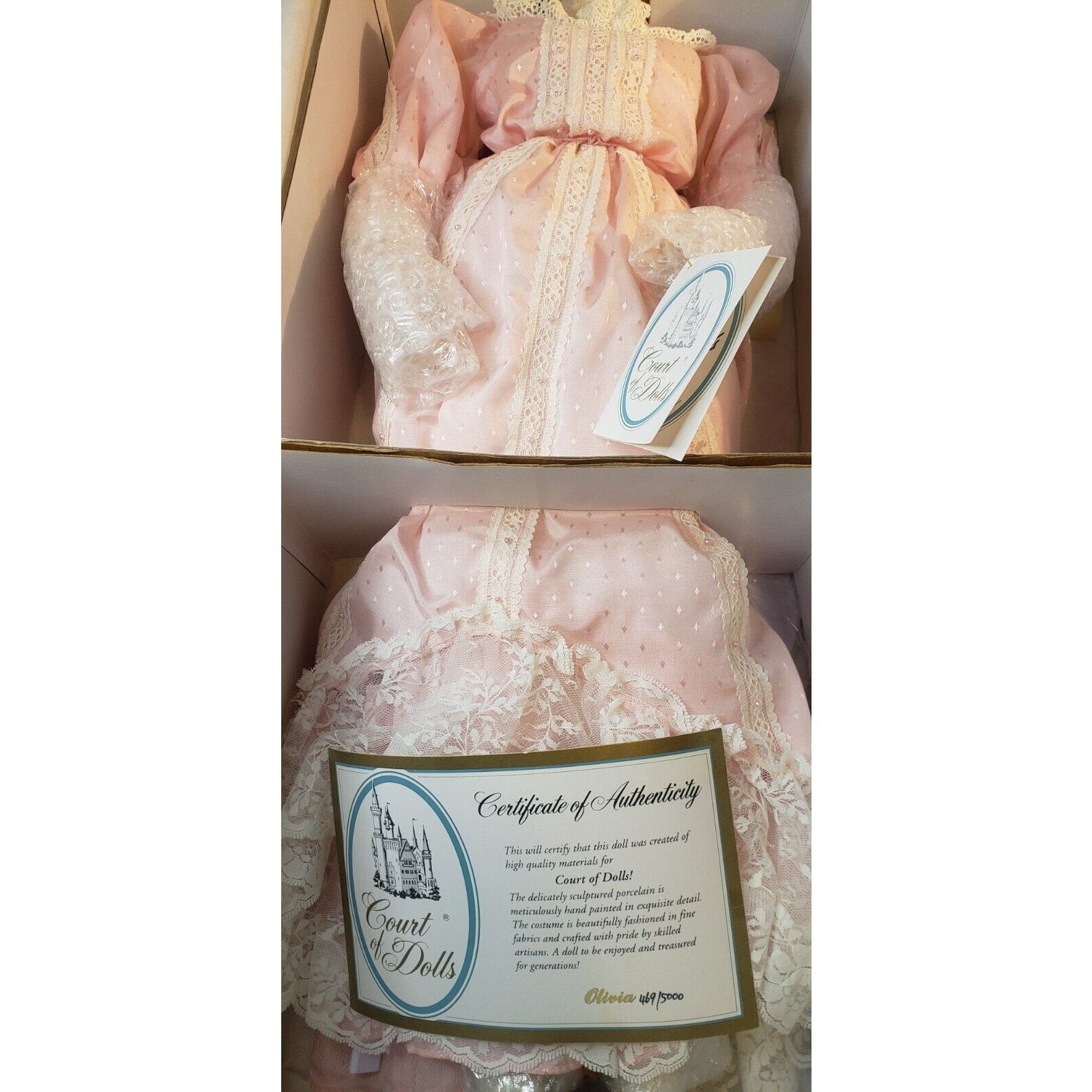 Court of Dolls Olivia 22" Porcelain Doll LE 4115/5000 COA Original Box