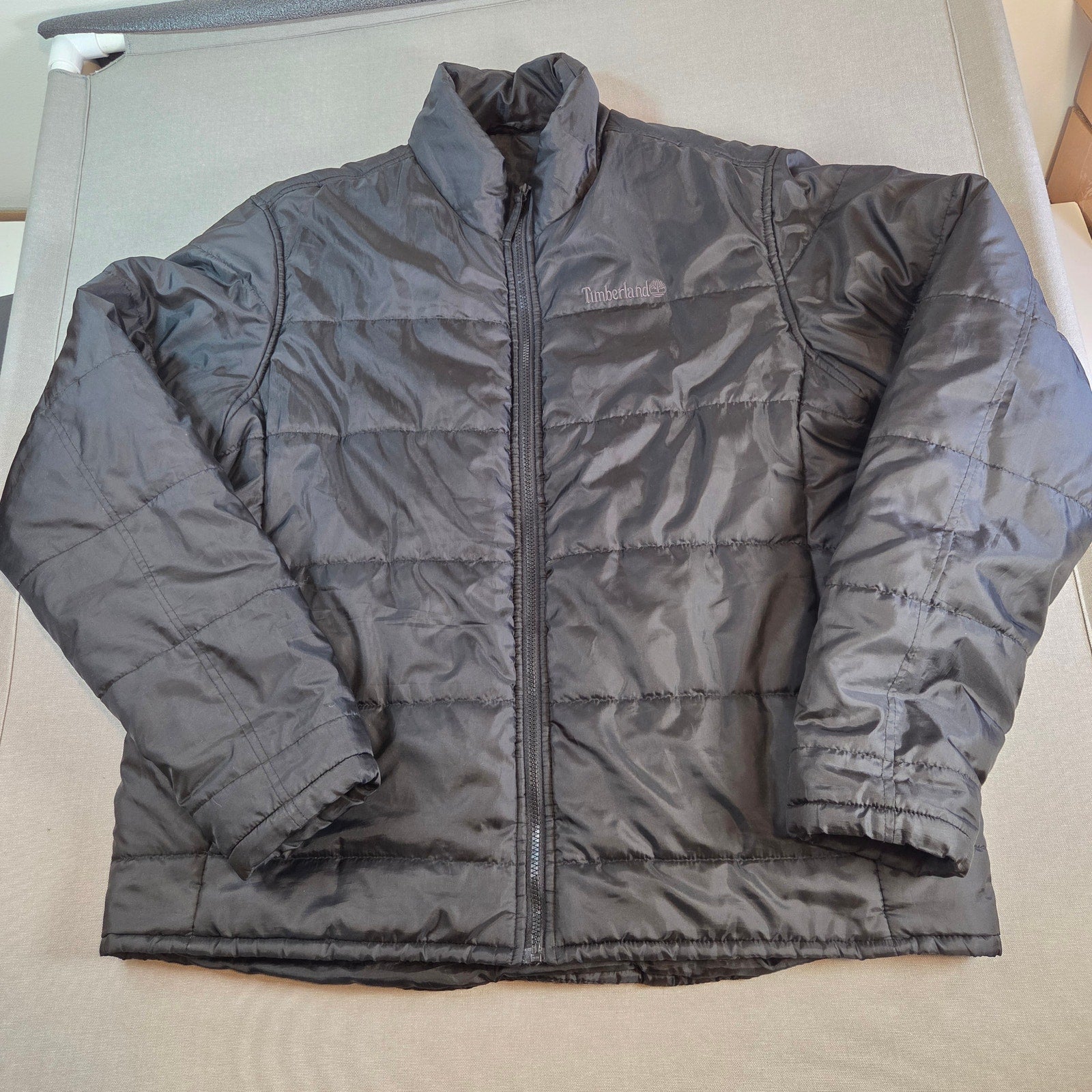 Timberland Puffer Jacket Men’s XXL Black Quilted Full Zip