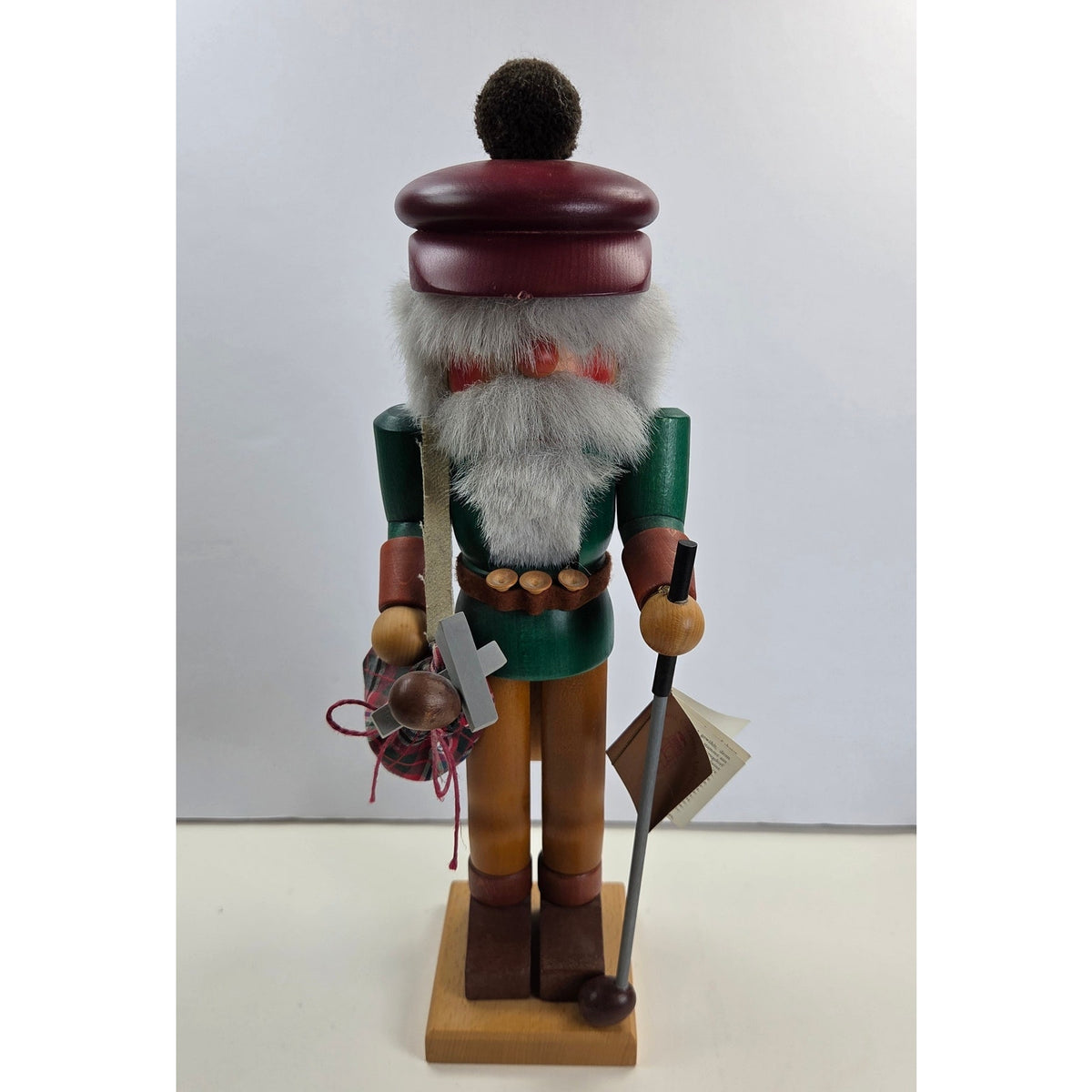 Vintage Christian Ulbricht Golfer Nutcracker 15" West Germany Golf Bag Tag