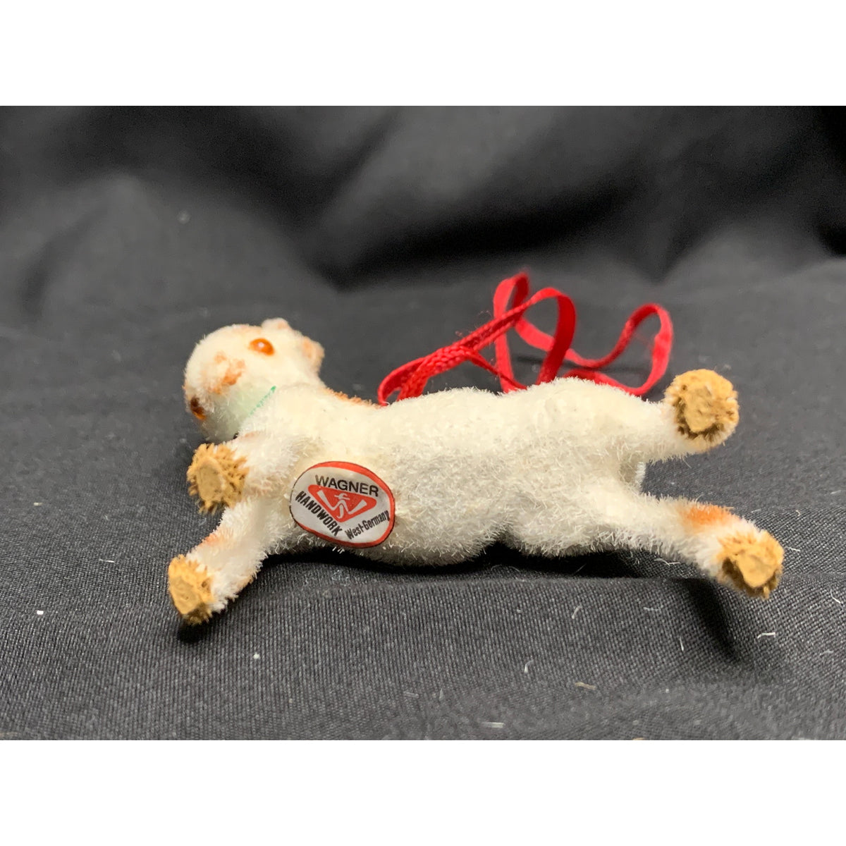 Vintage Wagner Handwork Flocked Goat Ornament West Germany 1983-1990