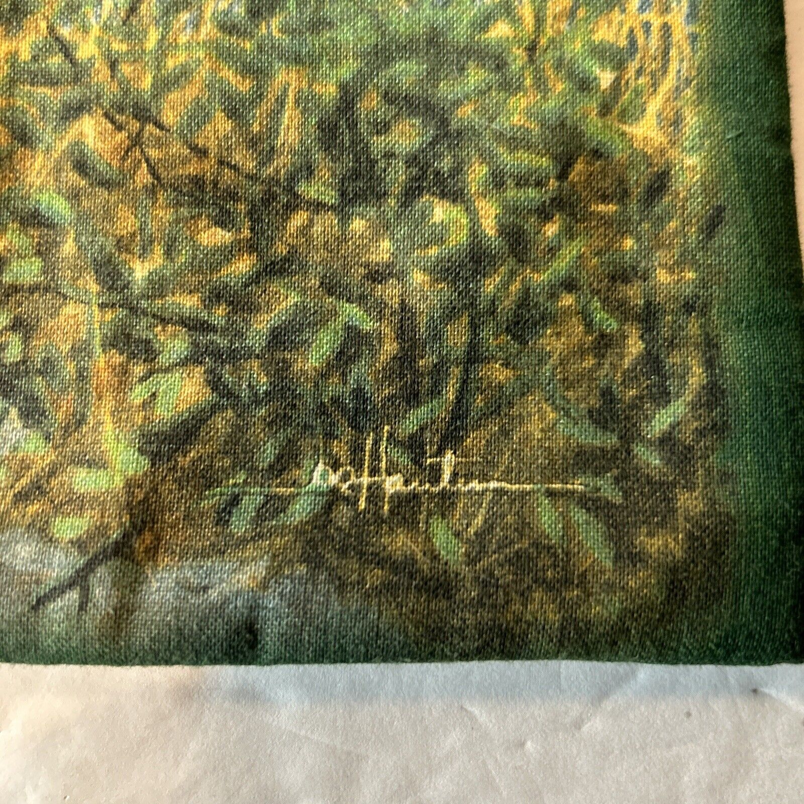 Joe Hautman Moose Wildlife Cotton Quilt Tapestry Wall Hanging 16"x13"