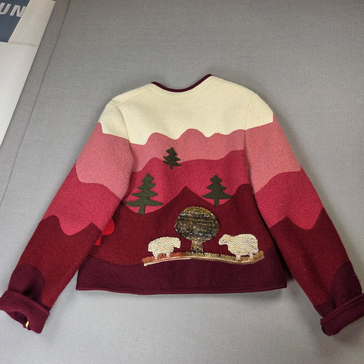 Giesswein Tirol Boiled Wool Storybook Cardigan Jacket Austria EU 38 Vintage