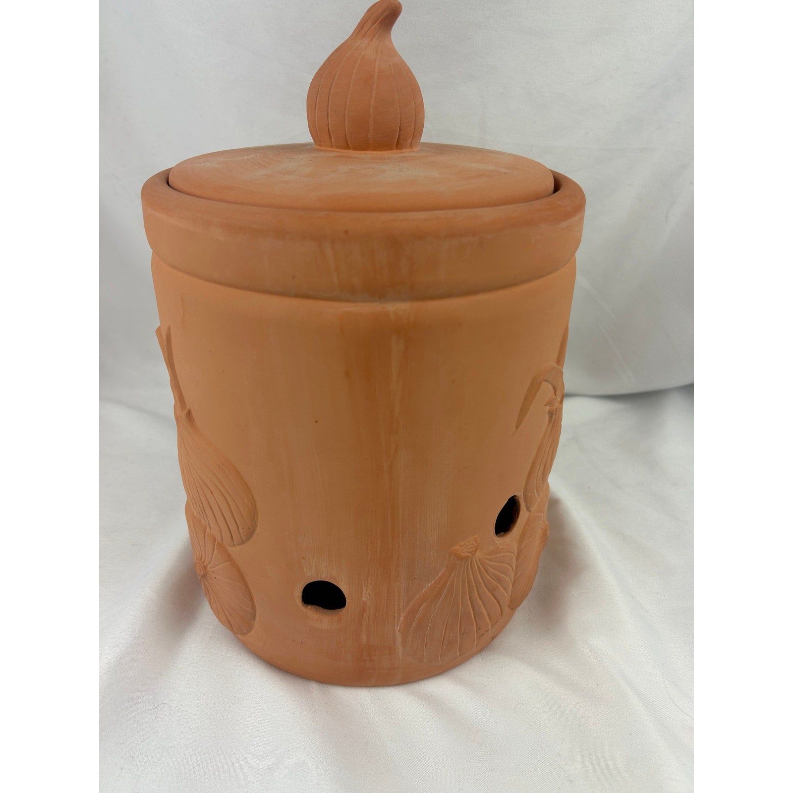 Terracotta Garlic Keeper Vented Storage Jar Boston Warehouse 1994