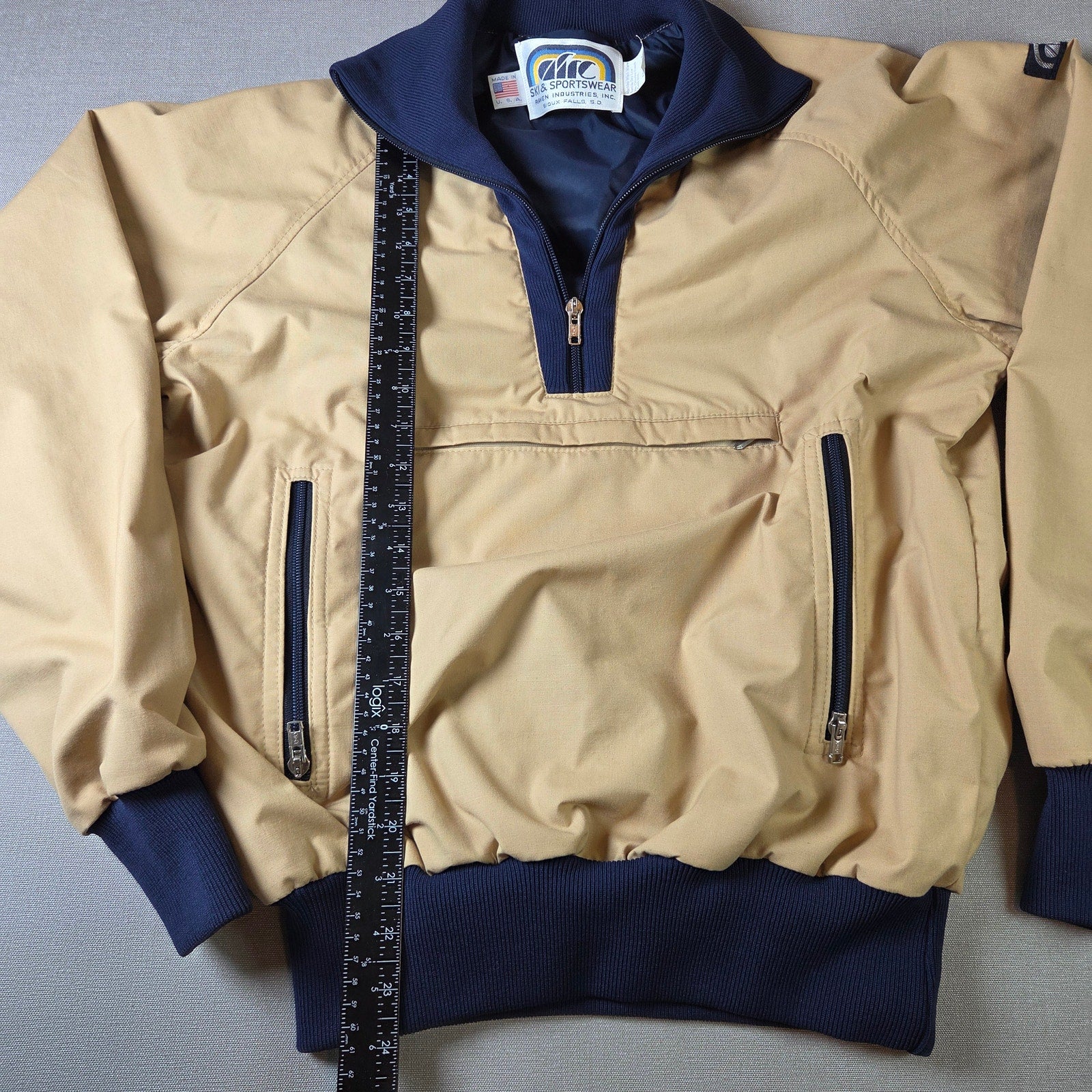 AMC Ski & Sportswear Vintage 1/4 Zip Jacket Made USA Mens Medium