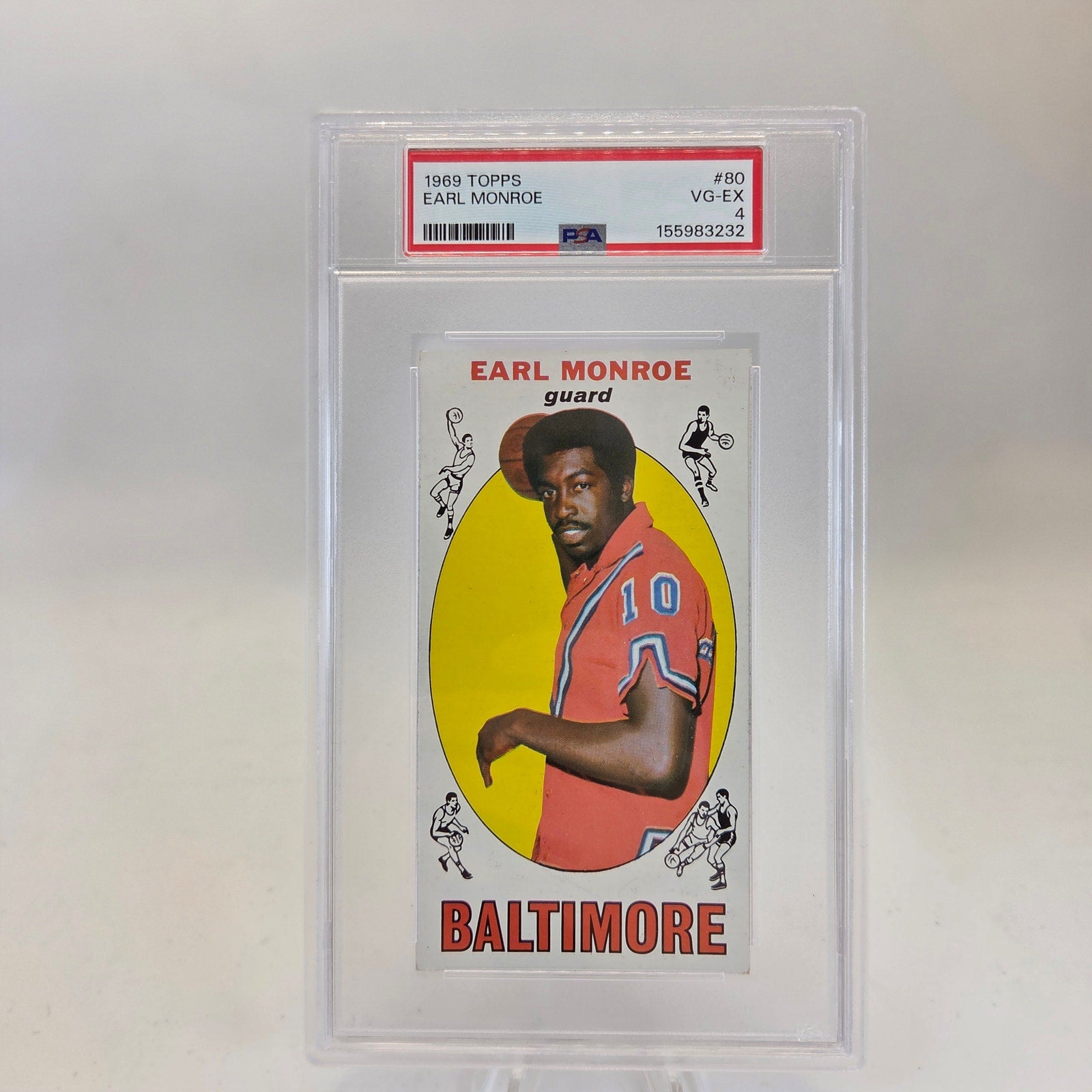1969 Topps Earl Monroe RC #80 PSA 4 VG-EX Baltimore Bullets HOF Rookie