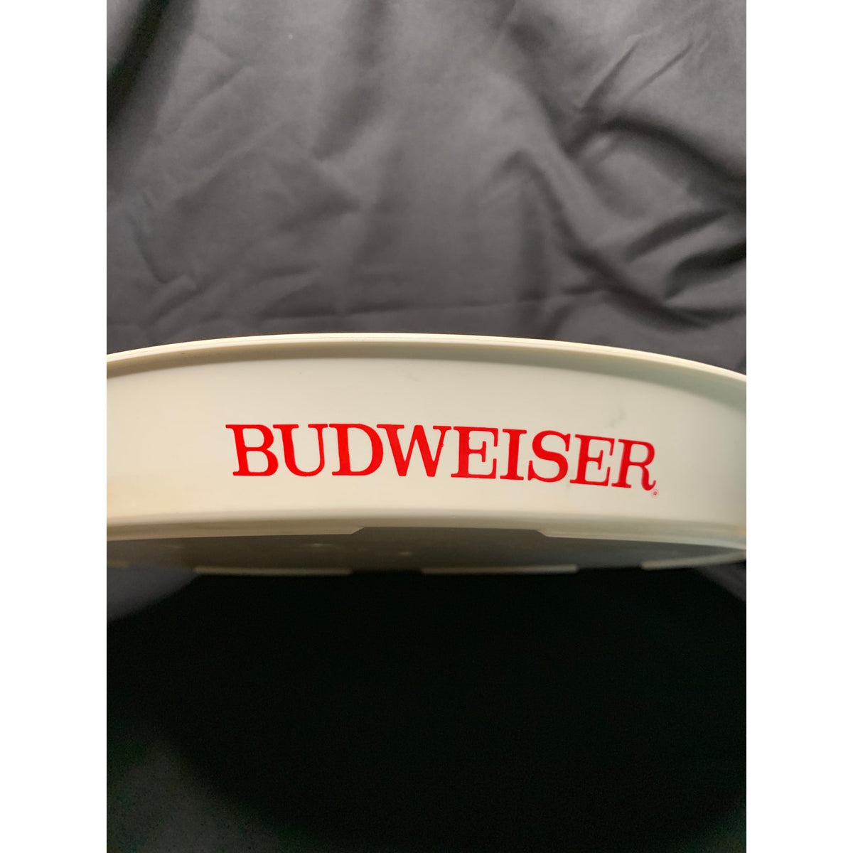 Vintage Budweiser 13" Round Plastic Serving Tray Beer Label Barware