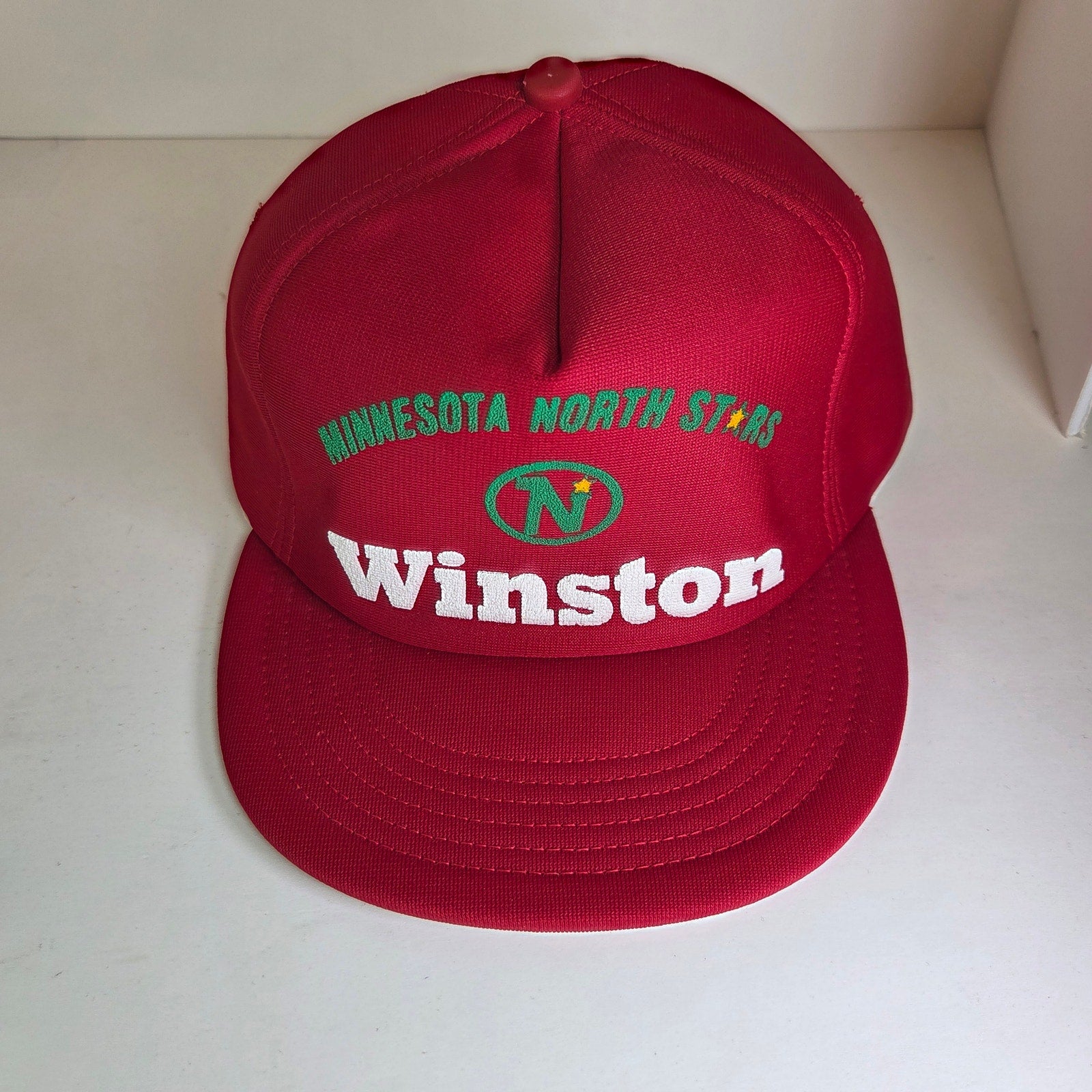 Rare 1980s Minnesota North Stars x Winston Promo Full Foam Snapback Hat