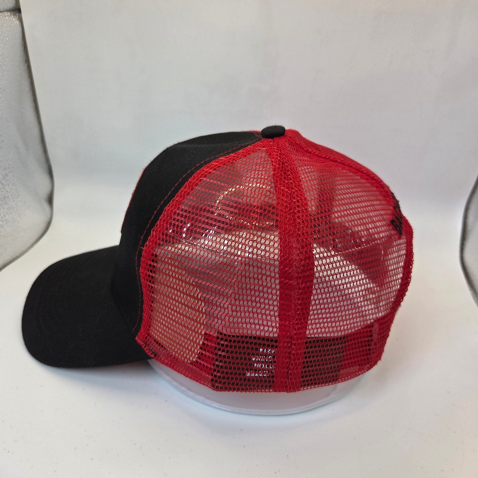 Bacardi Trucker Hat Mesh Snapback Black Red Bat Logo Marca De Fabrica 2021 OSFA