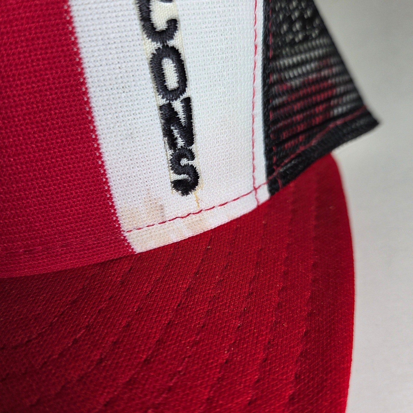 Vintage 1980s Atlanta Falcons Trucker Hat Snapback Mesh Cap USA Lucky Stripes