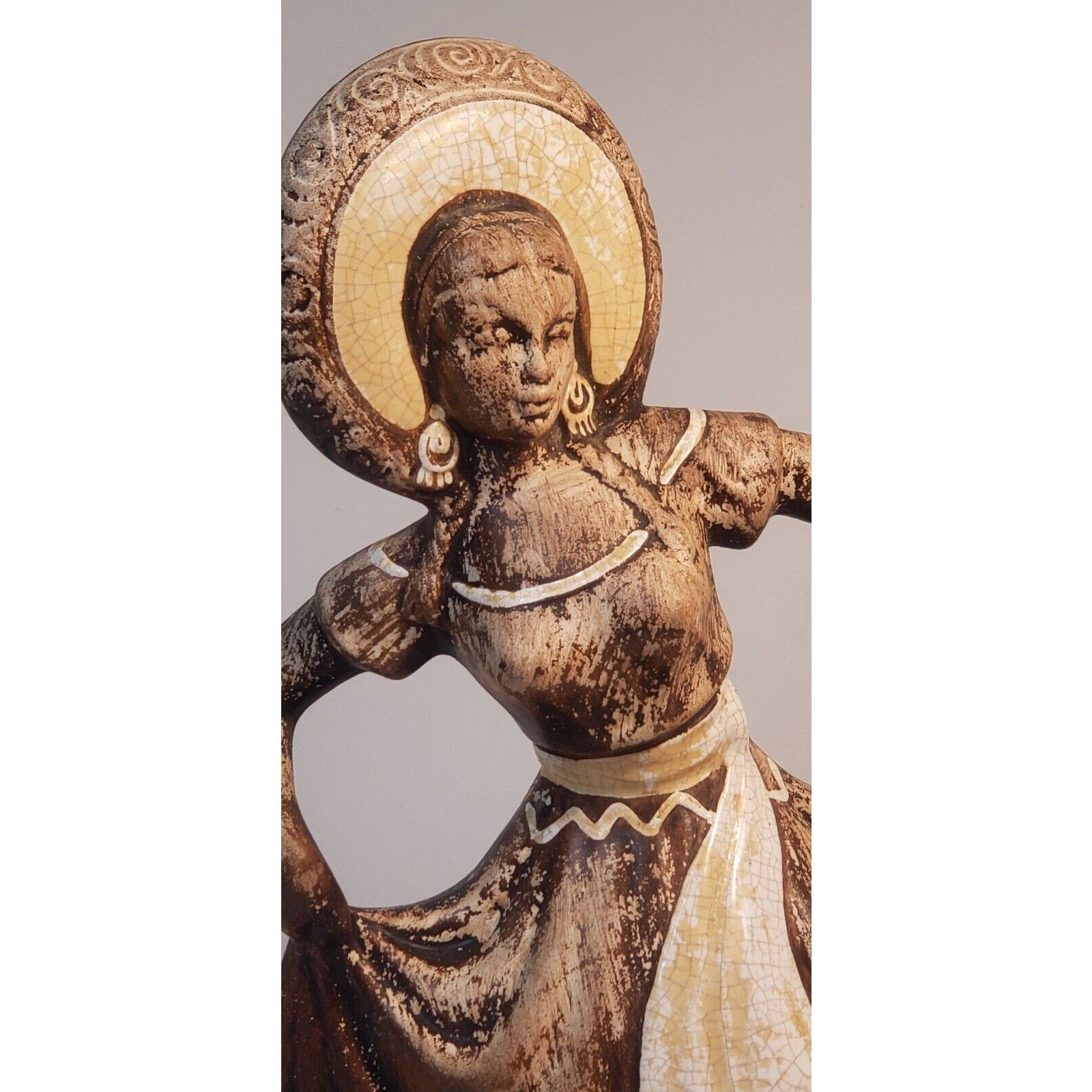 Vintage 1950s Treasure Craft Dancing Senorita Figurine 11.5" Ceramic Art