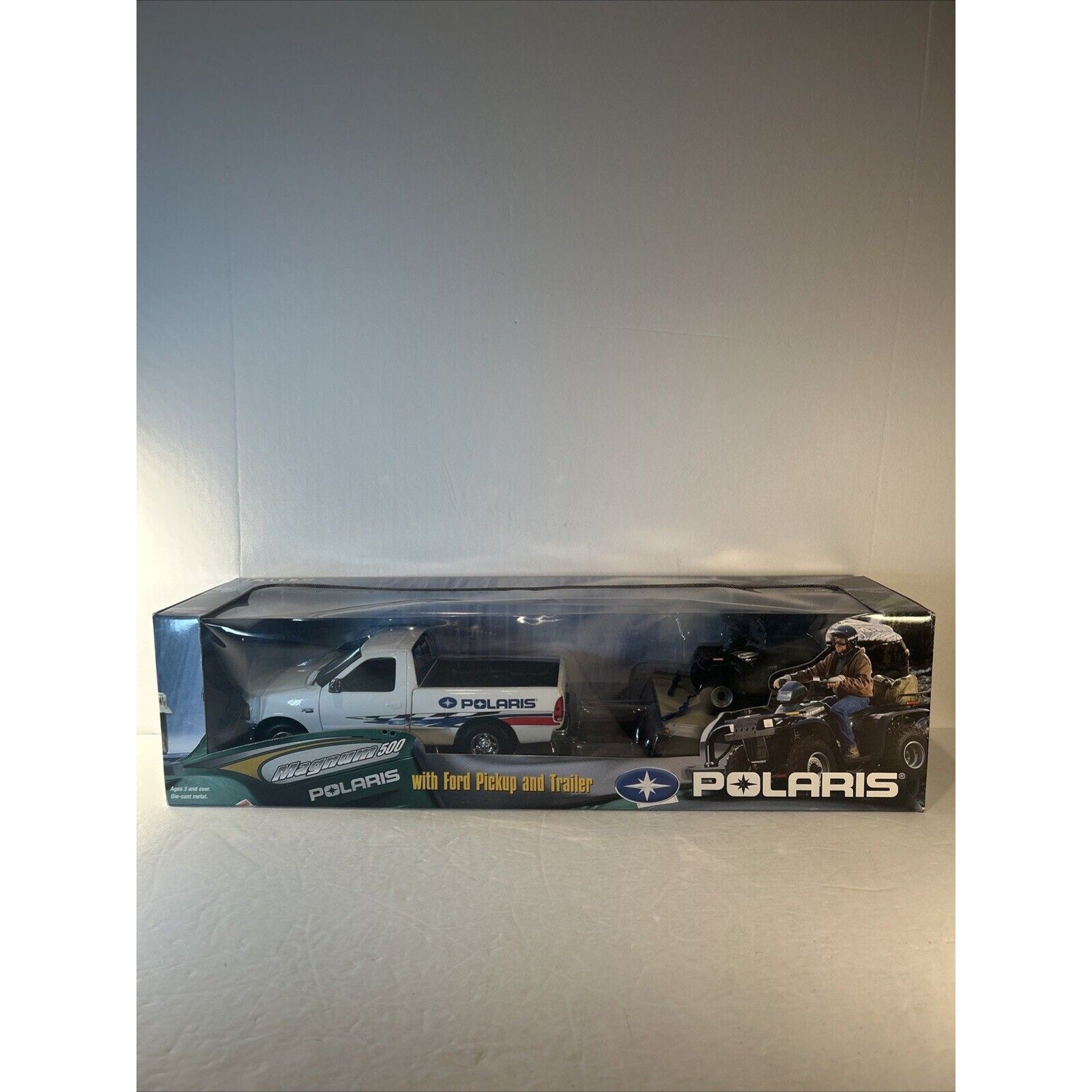ERTL Polaris Magnum 500 ATV Ford Pickup & Trailer 1:18 Scale – NIB