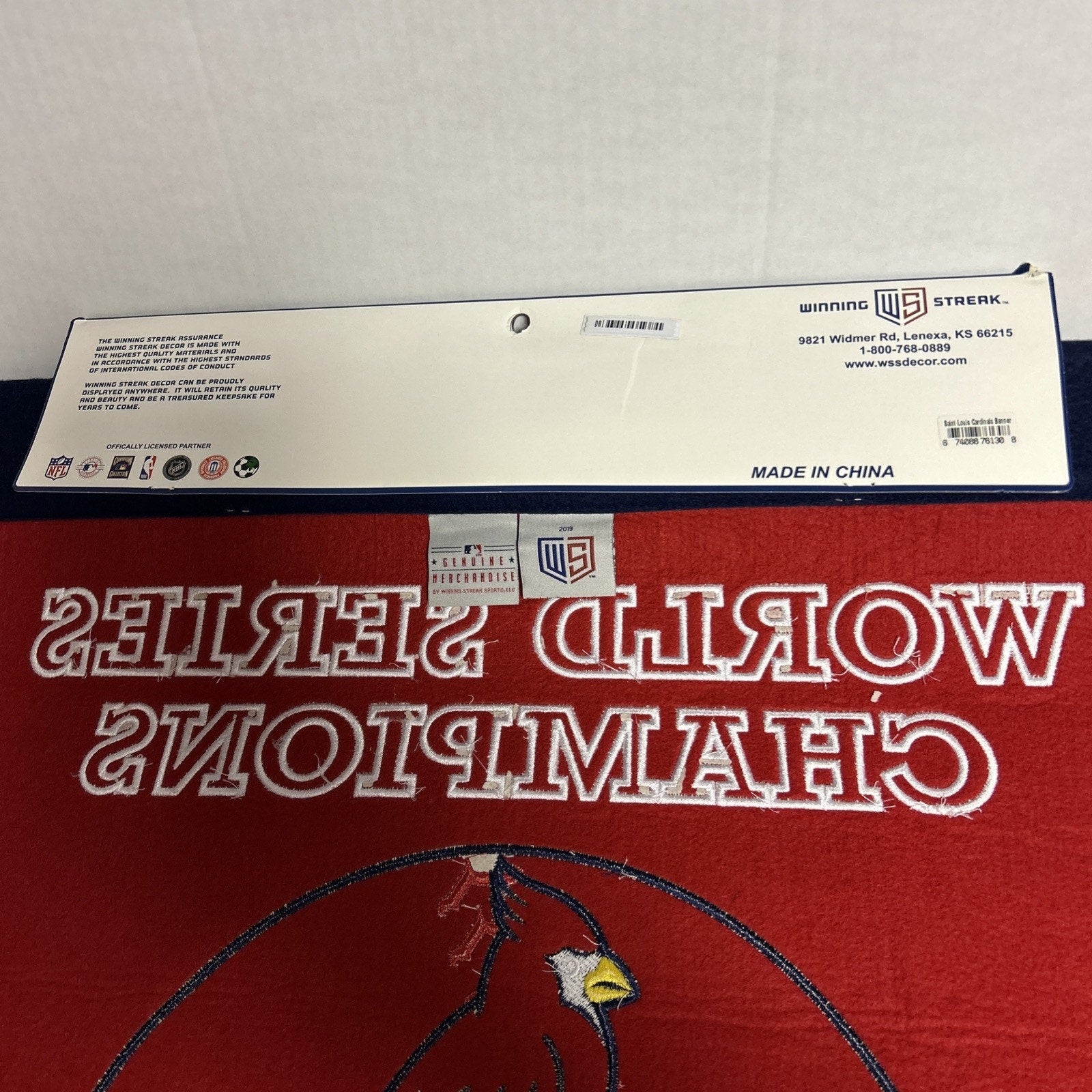 St. Louis Cardinals Wool Blend MLB Champions Banner, 24" x 36"