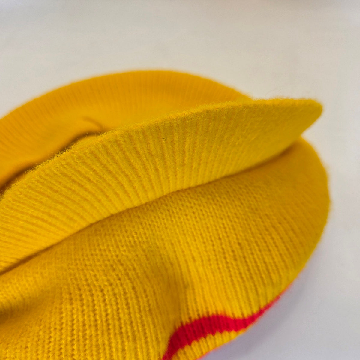 Vintage Schmidt Beer Knit Visor Stocking Cap Pom Pom Winter Breweriana