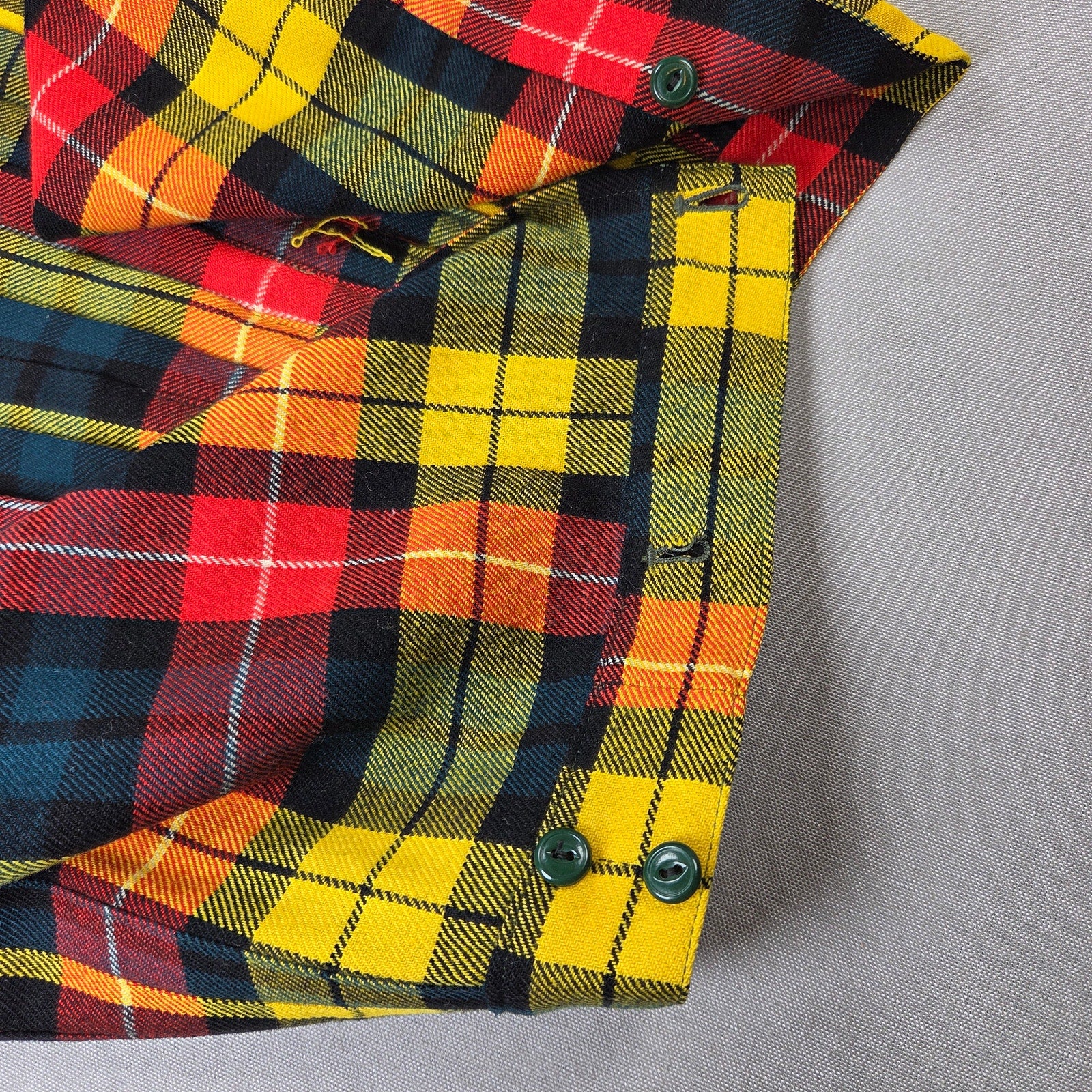 Pedigree Vintage Pure Wool Tartan Wrap Kilt Skirt 26" Waist Made England