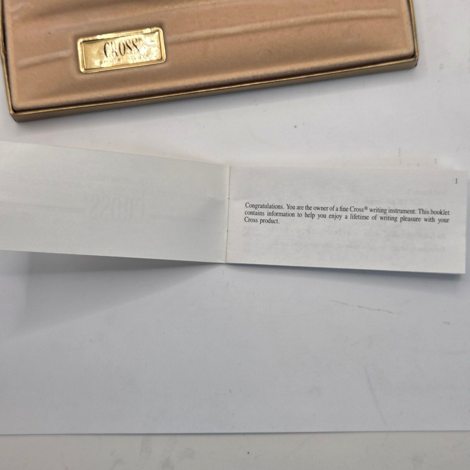 Vintage 1980s Cross Classic Century Black Ballpoint Pen w/ Box & Papers Works