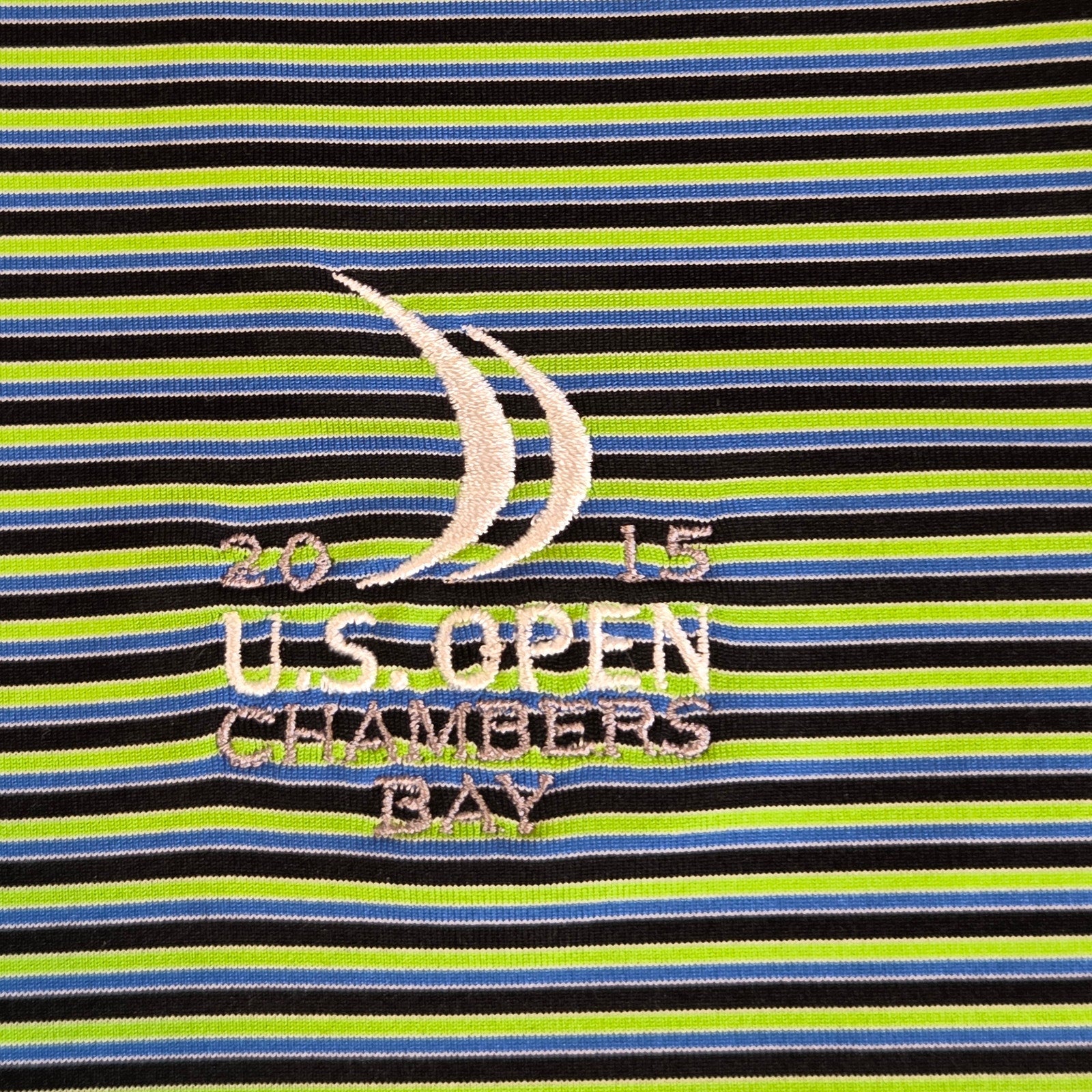 Cutter & Buck DryTec Polo XXL U.S. Open 2015 Chambers Bay Stripe Shirt