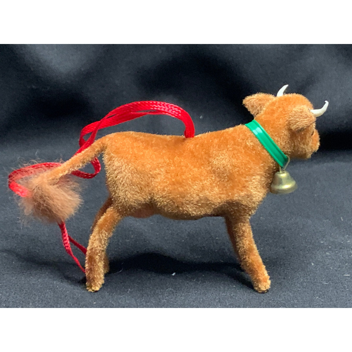 Vintage Wagner Handwork Flocked Cow Bell West Germany Ornament 1983-1990