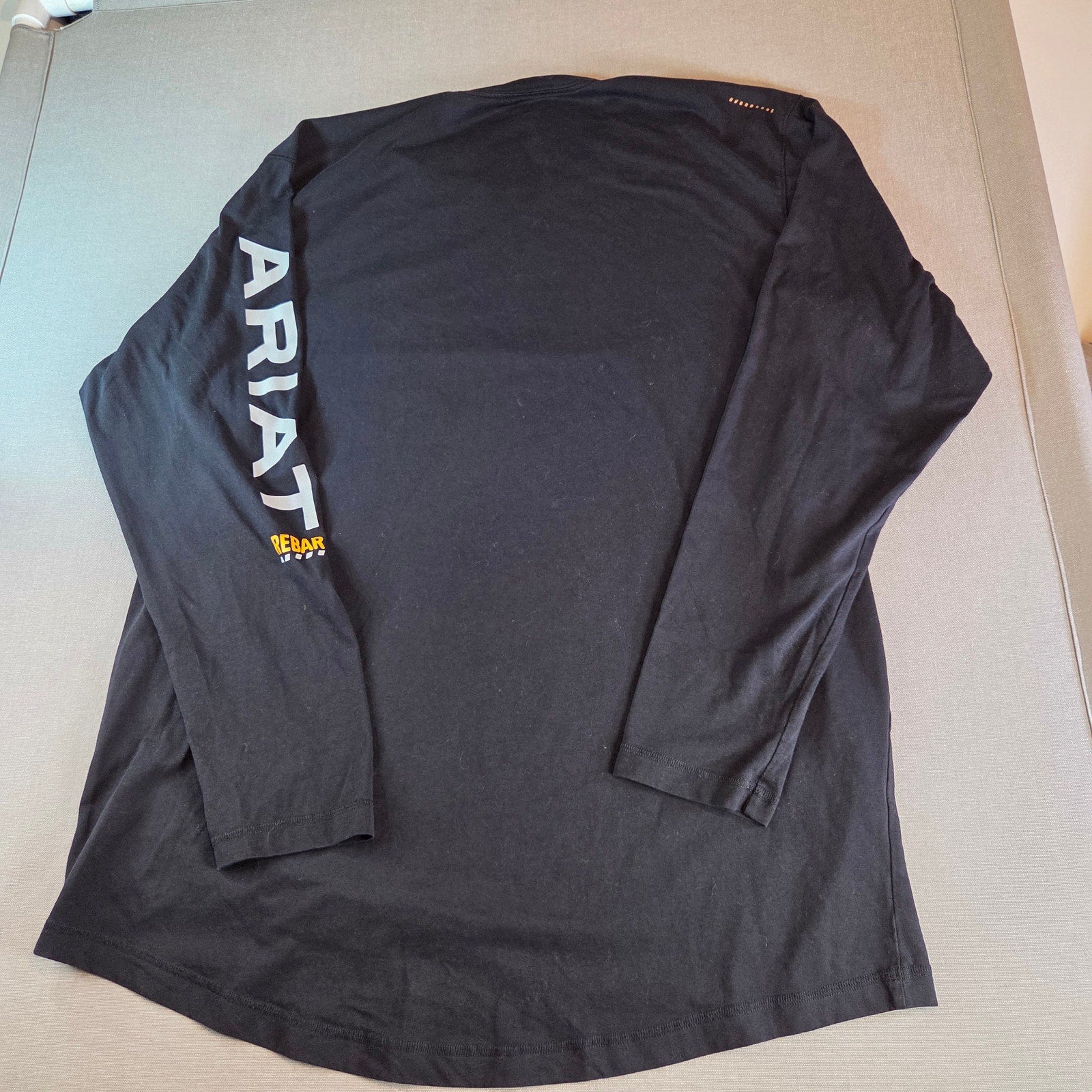 Ariat Rebar Long Sleeve Logo Workwear T-Shirt Men’s XL Tall Black Cotton Blend