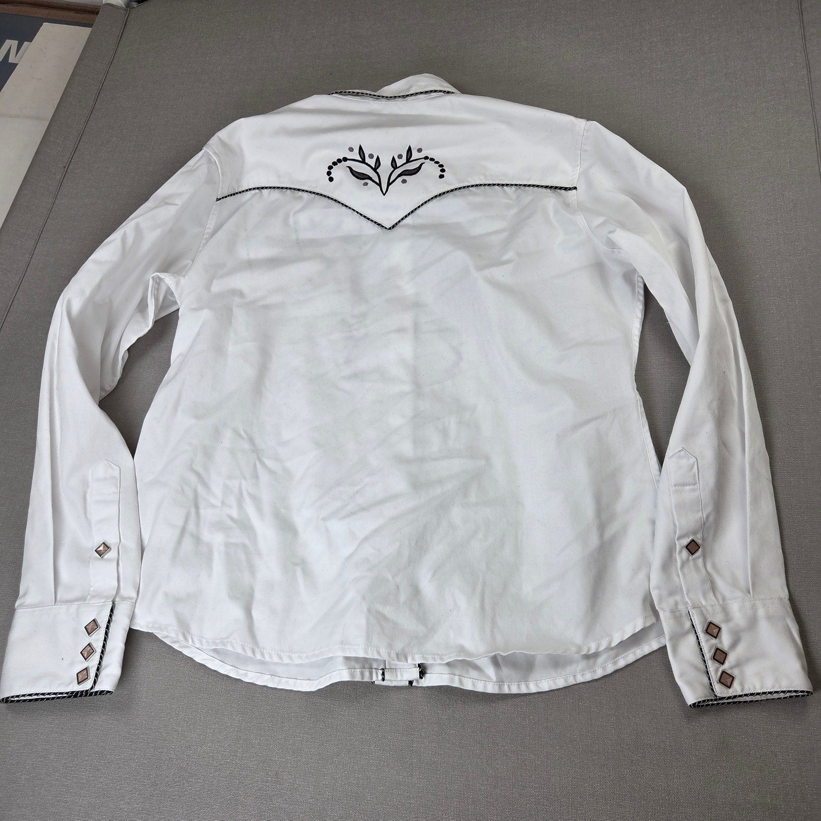 Panhandle Slim Women's XL Retro Western Embroidered Snap Shirt Style Cowgirl