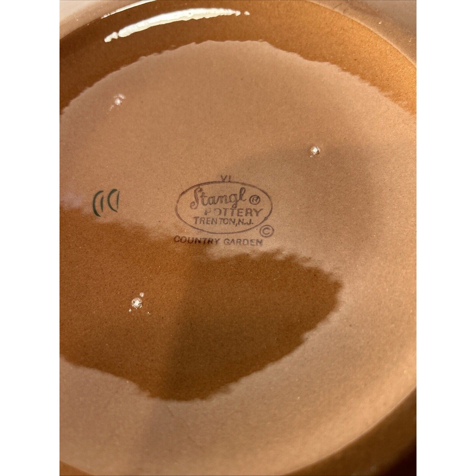 Stangl Pottery Country Garden 12" Round Serving Salad Bowl USA 1960s