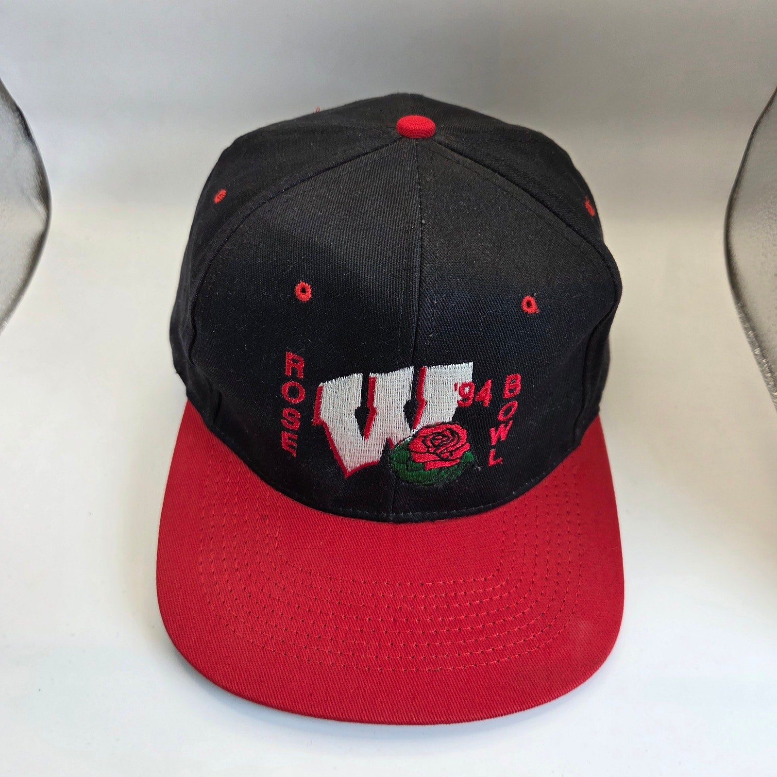 KC Vintage 1994 Wisconsin Badgers Rose Bowl Snapback Hat Green Undervisor