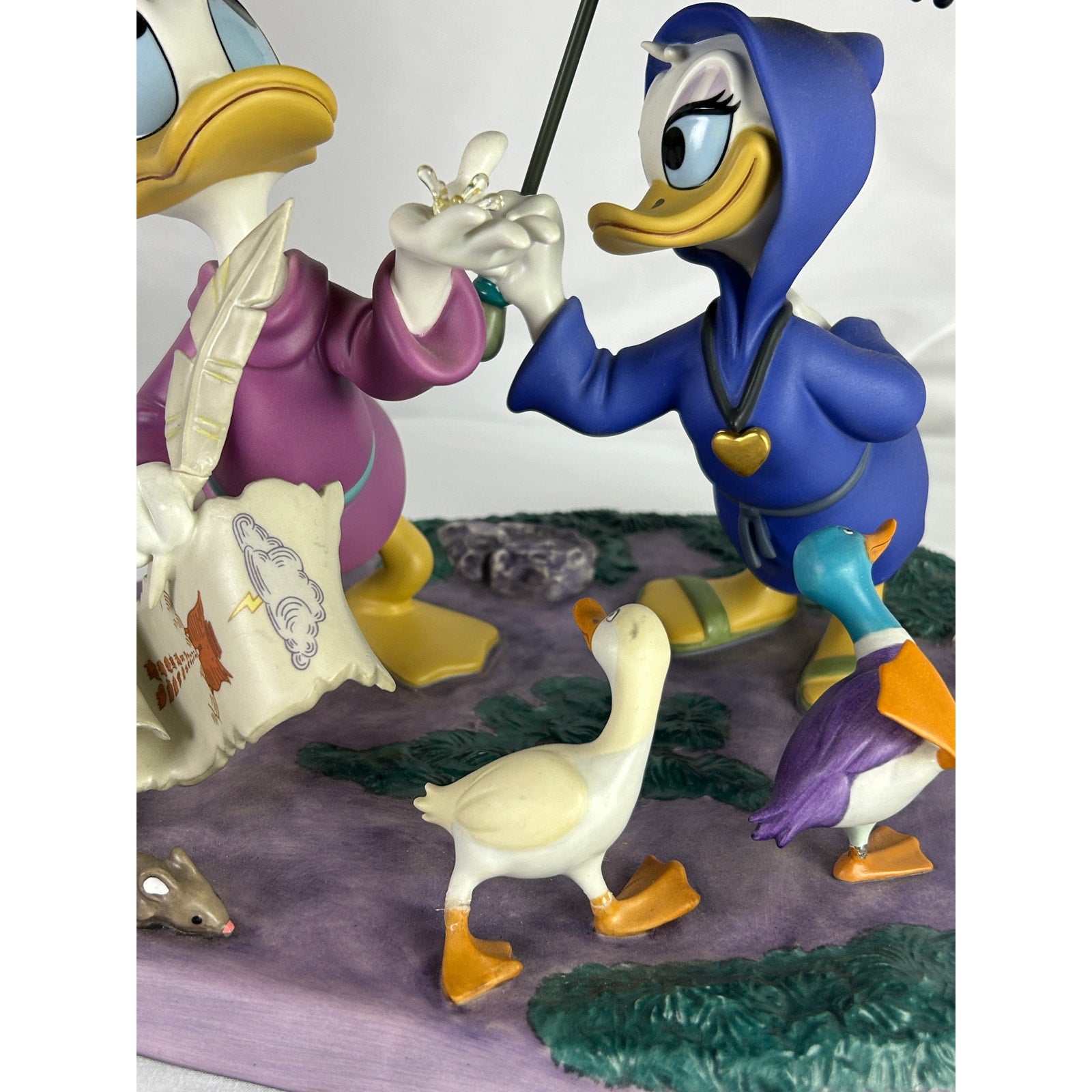 WDCC Disney Fantasia 2000 Donald Daisy Rain Scene Figurine Repair