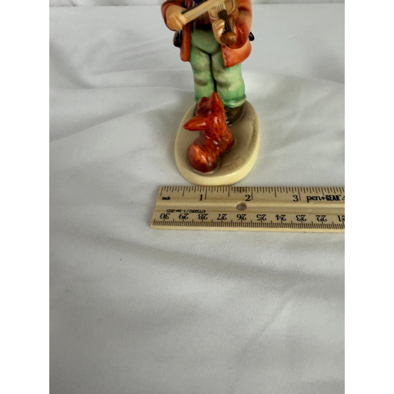 Goebel Puppy Love Violin Boy Dog Figurine W Germany Hummel Style