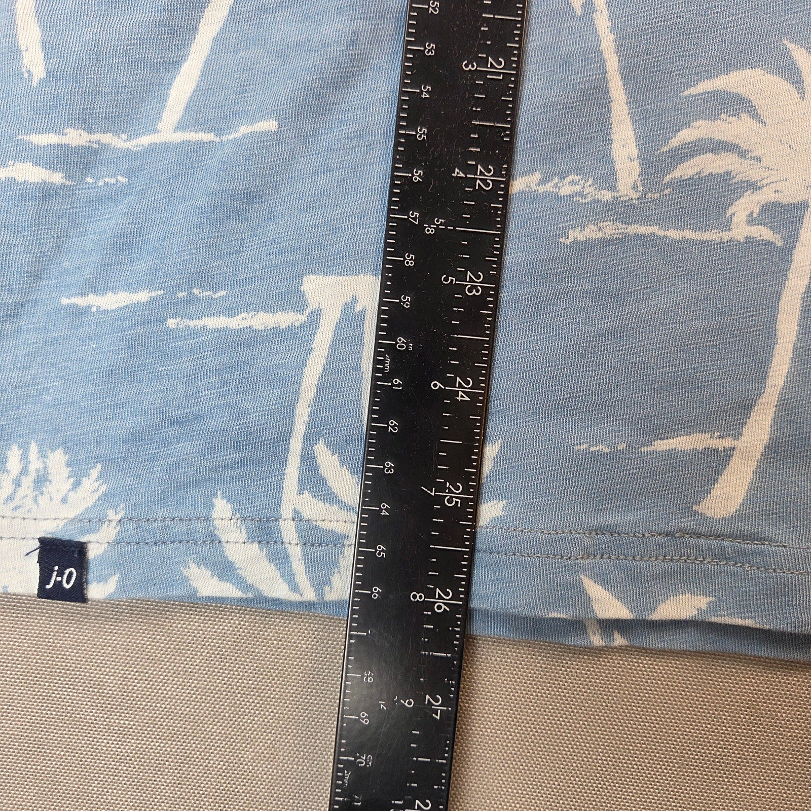Johnnie-O Hangin' Out Palmy Indigo Palm Tree Print Polo Shirt Mens M