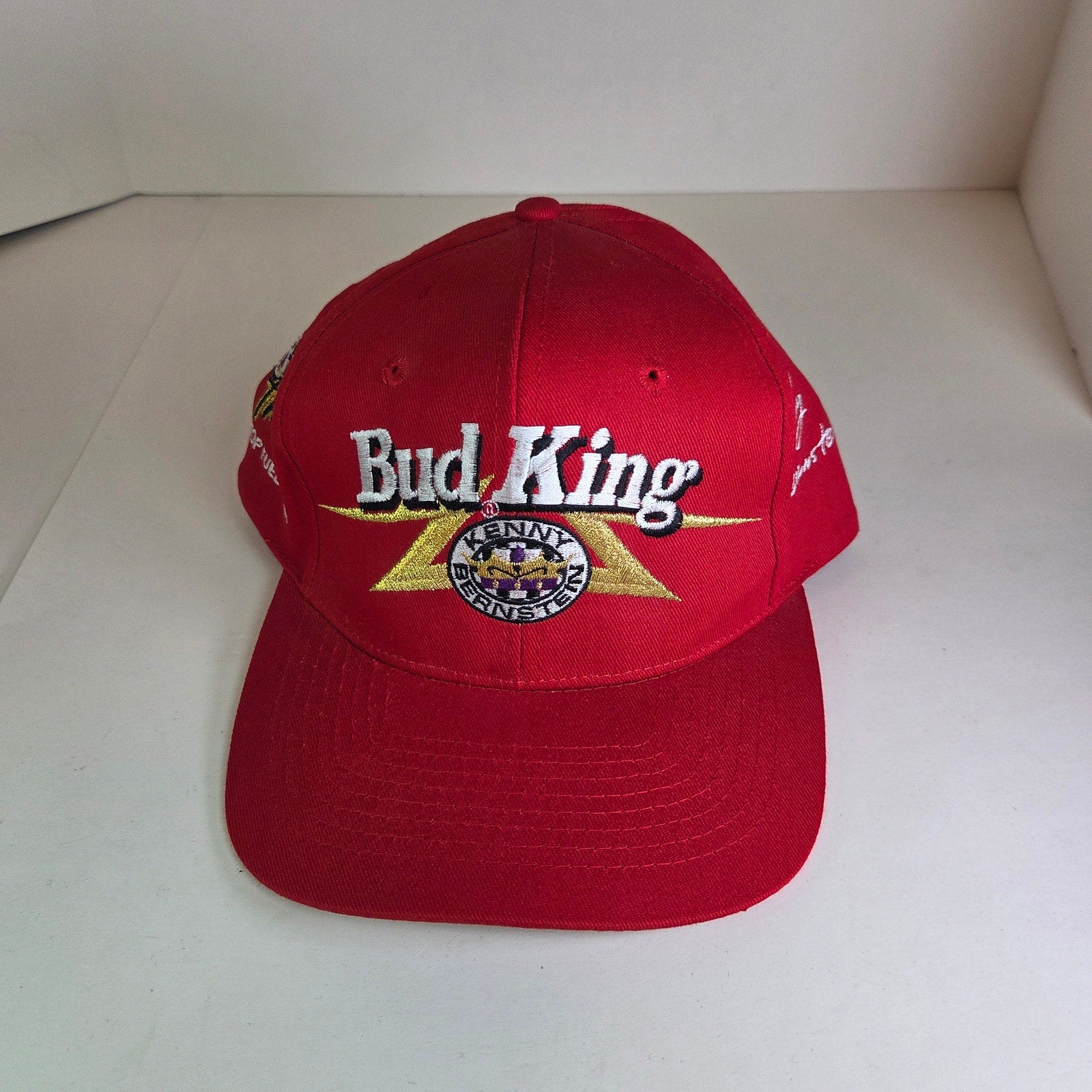 Vintage Bud King Kenny Bernstein Snapback Hat Drag Racing Budweiser KC Cap